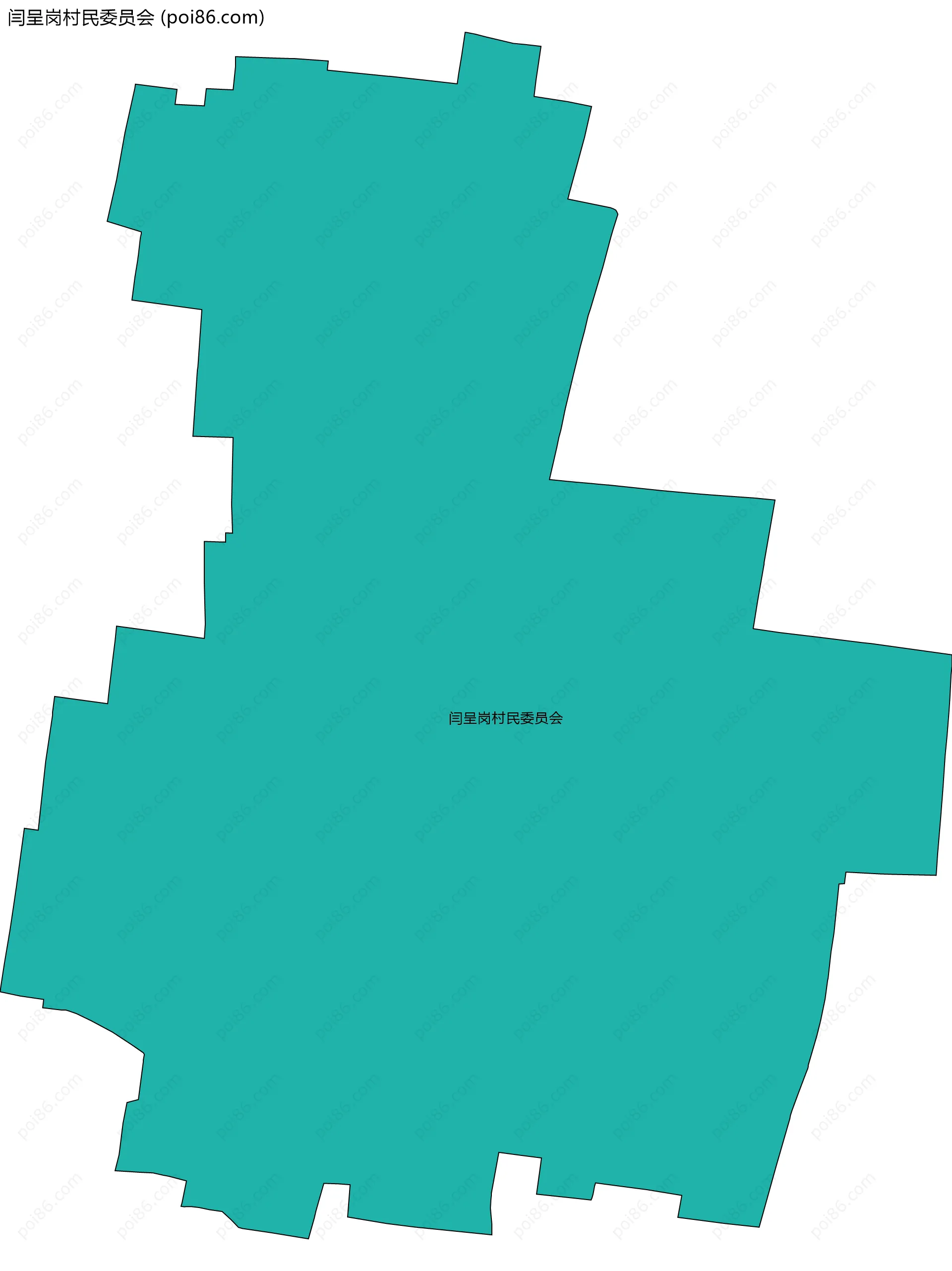 闫呈岗村民委员会边界地图