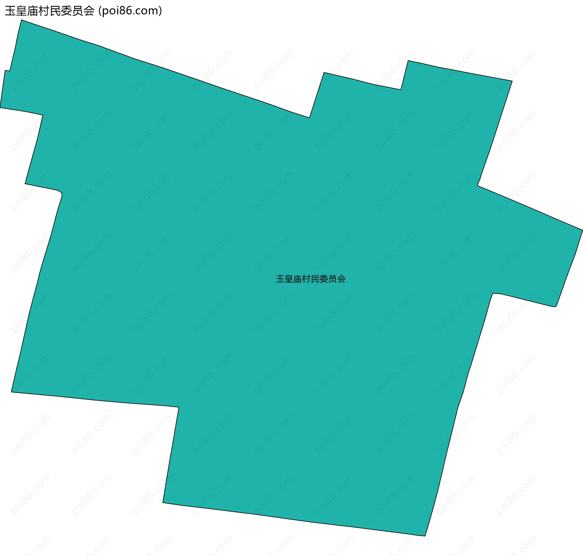 玉皇庙村民委员会边界地图