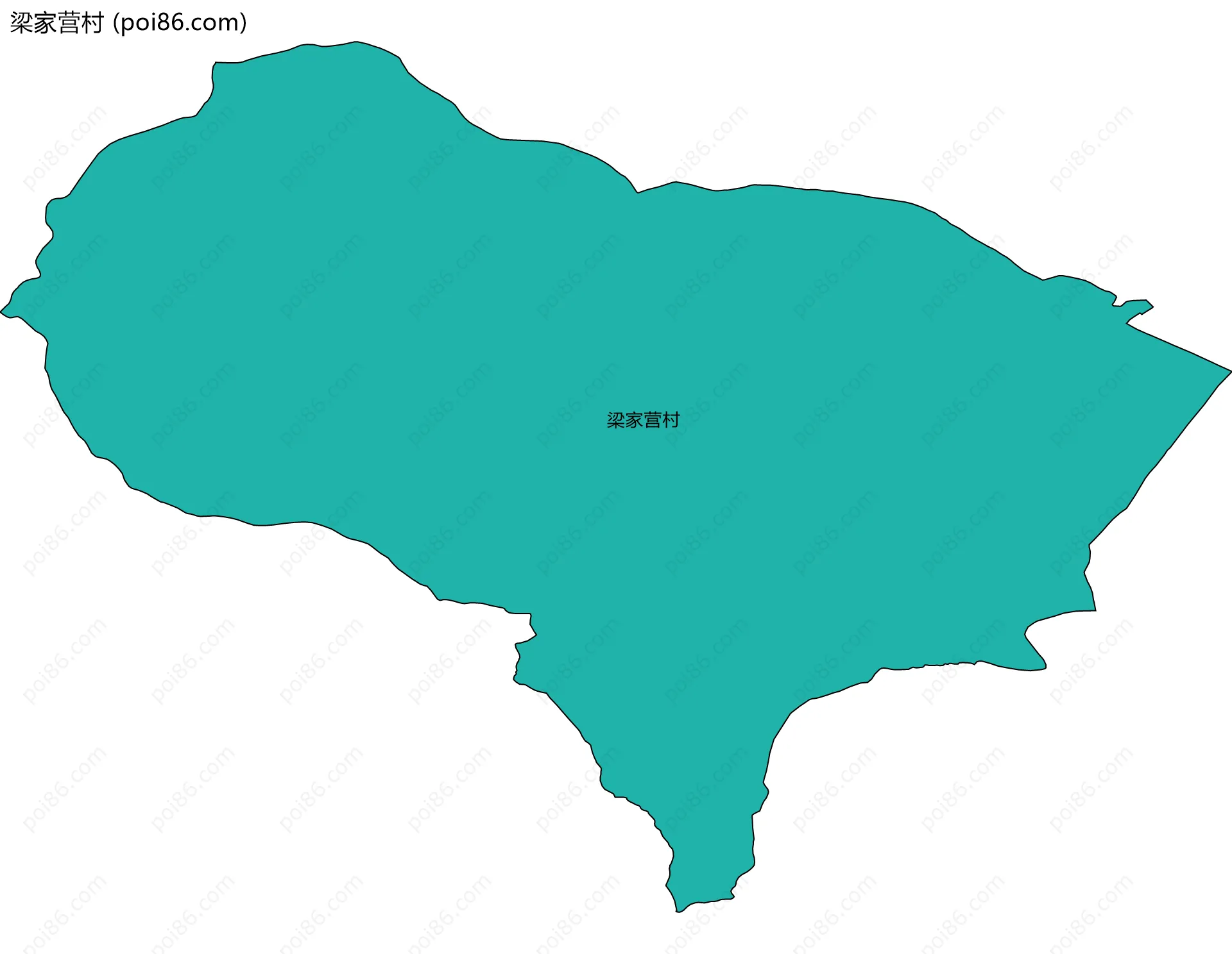 梁家营村边界地图