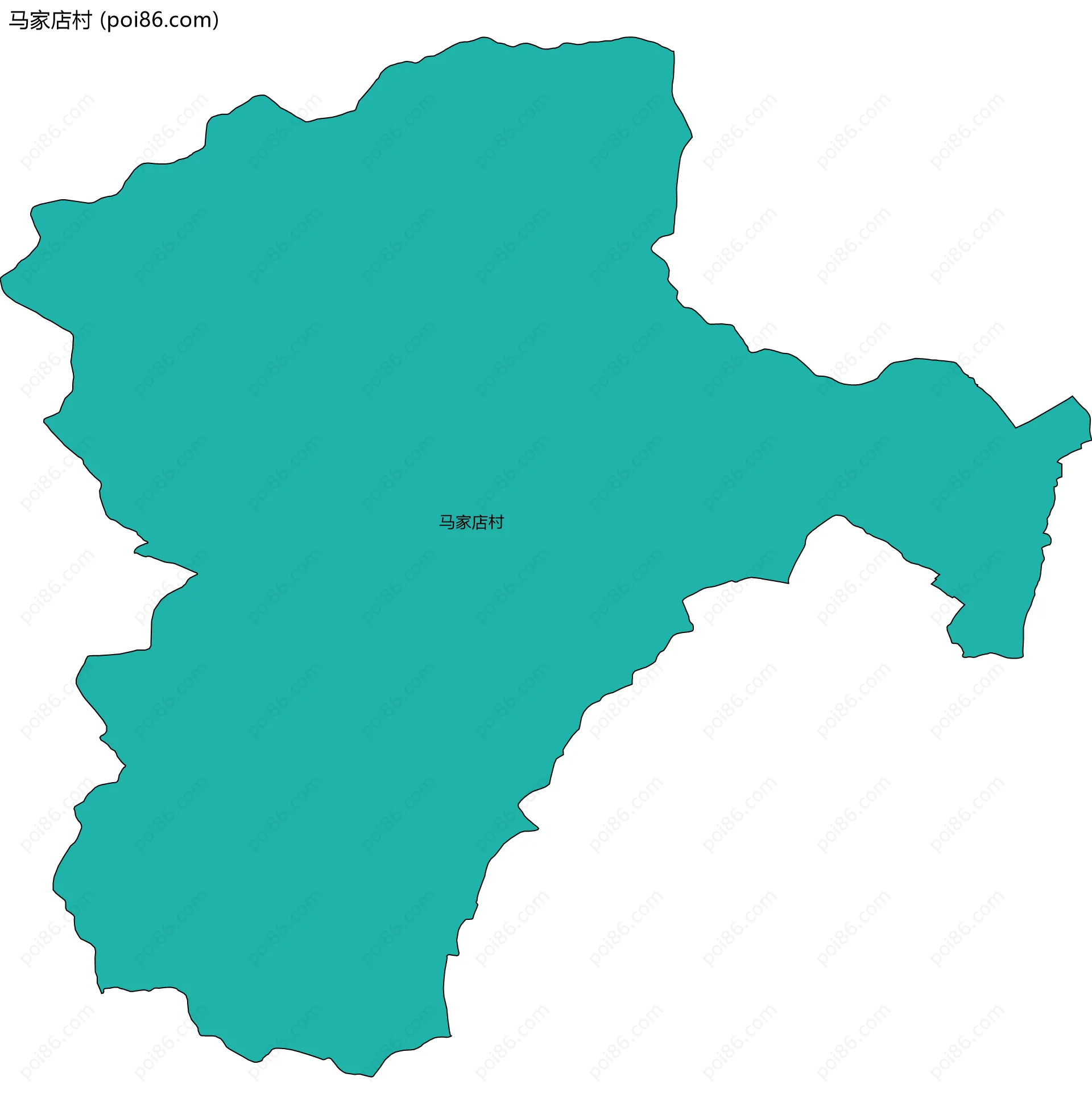 马家店村边界地图