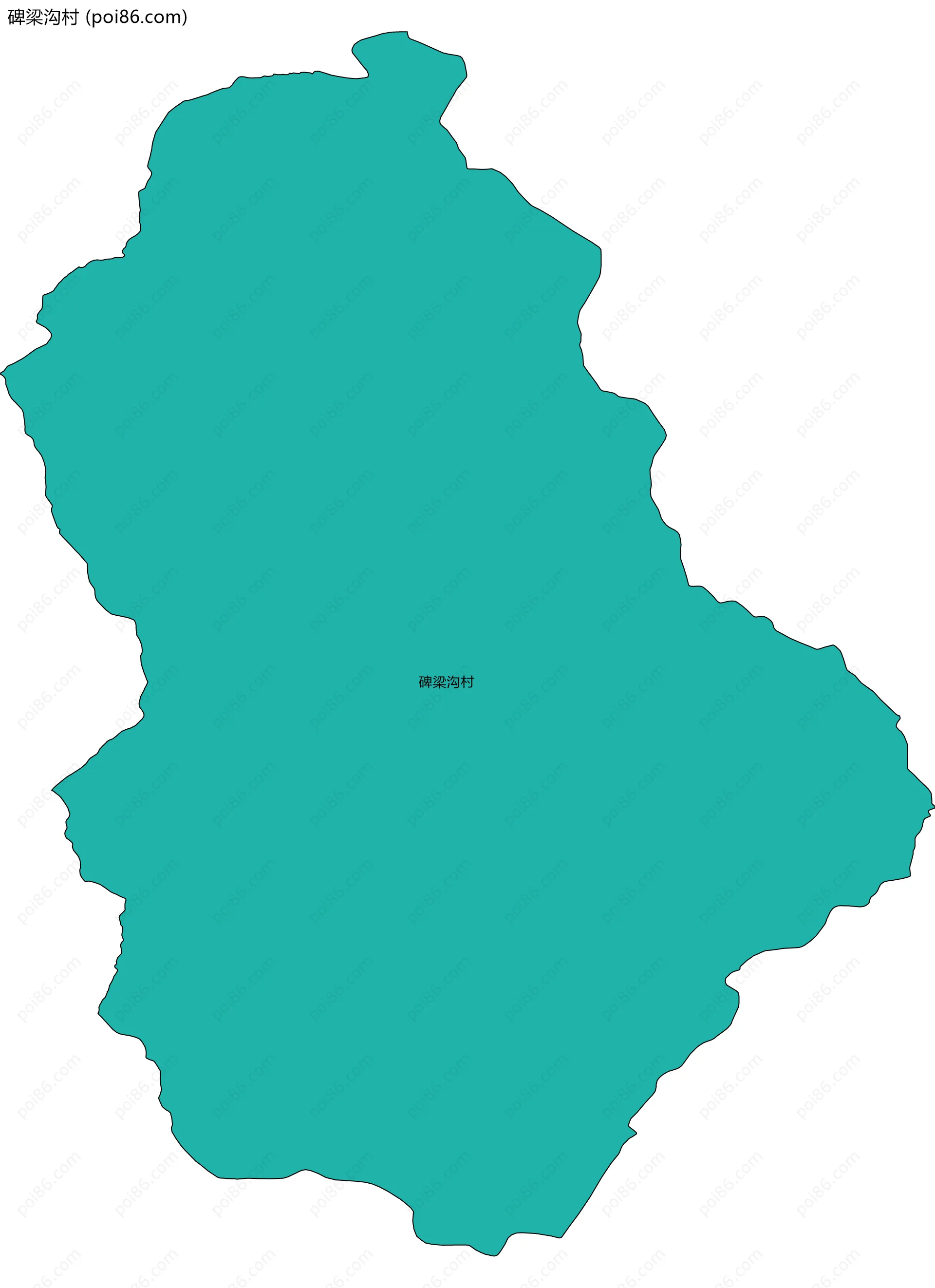 碑梁沟村边界地图