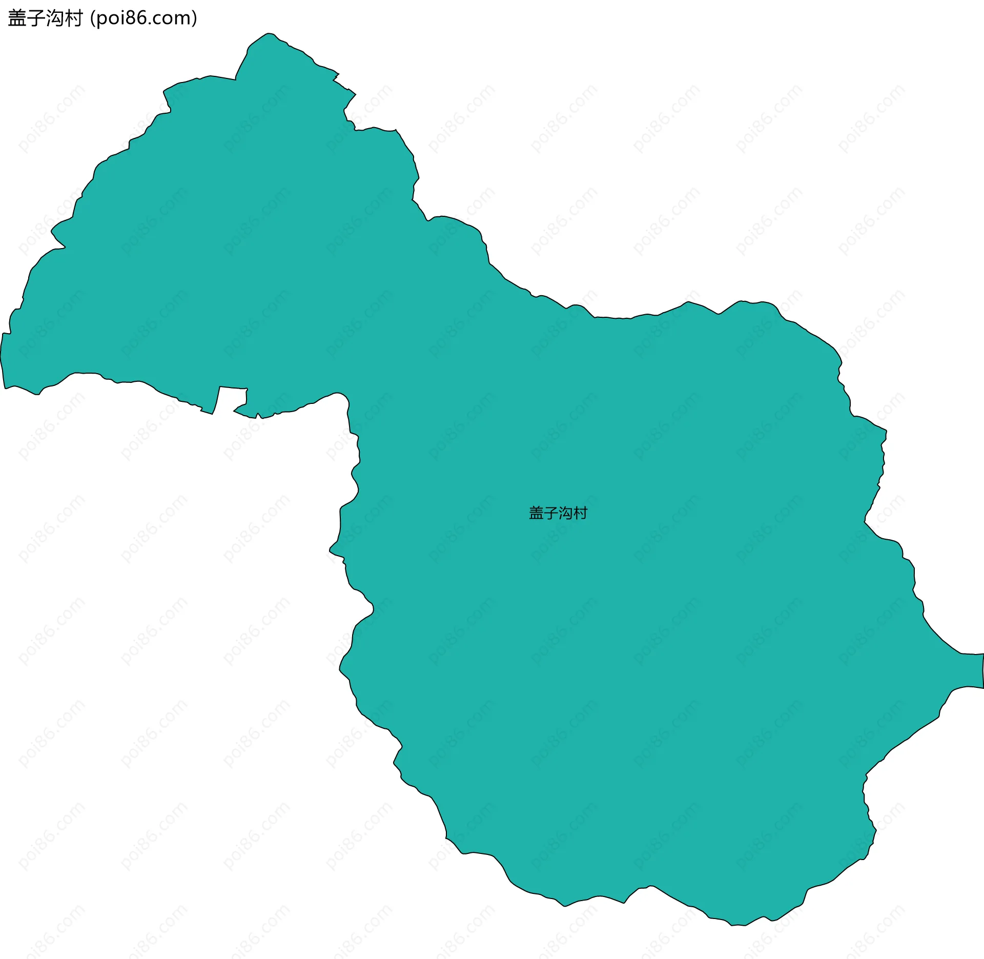 盖子沟村边界地图