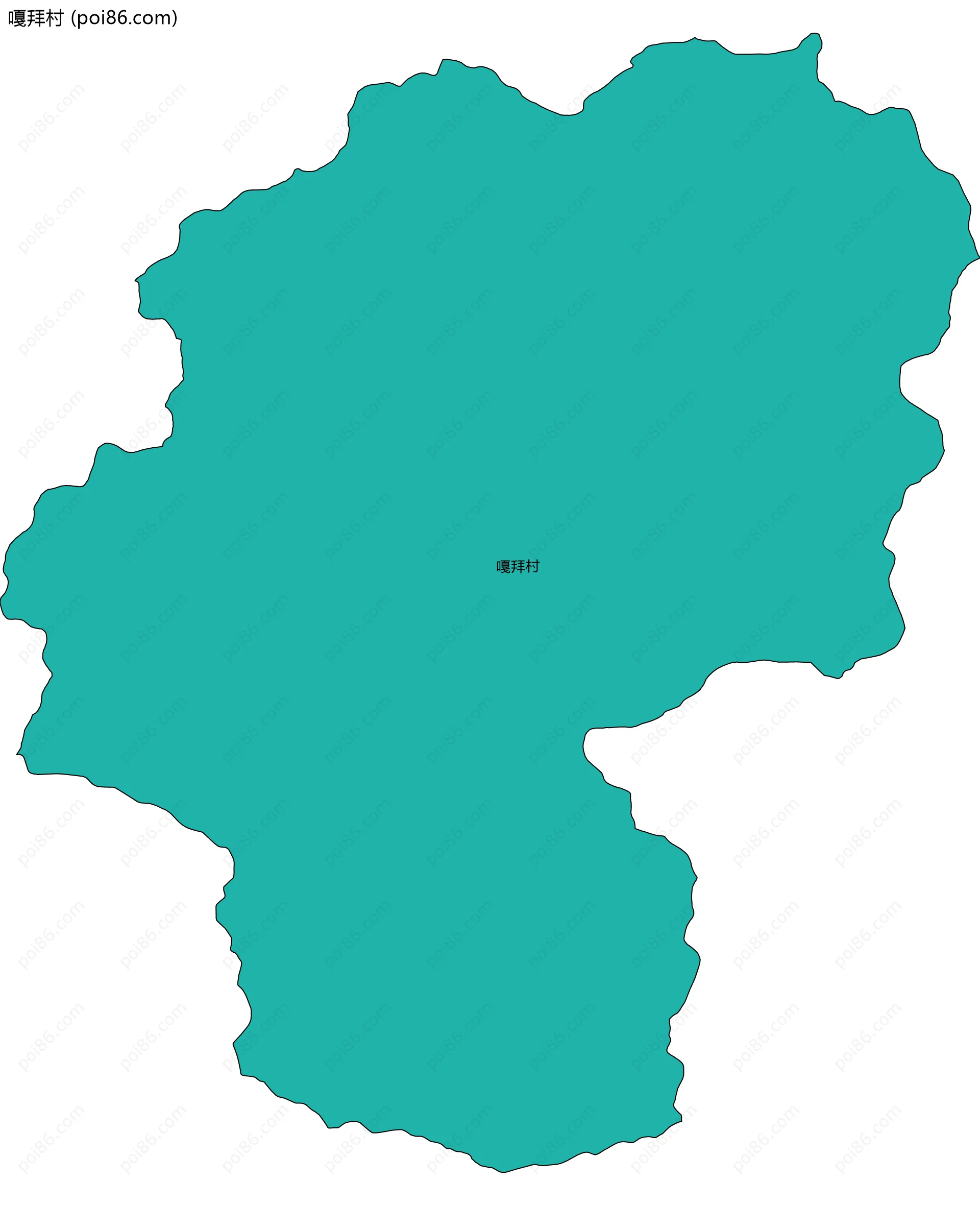 嘎拜村边界地图