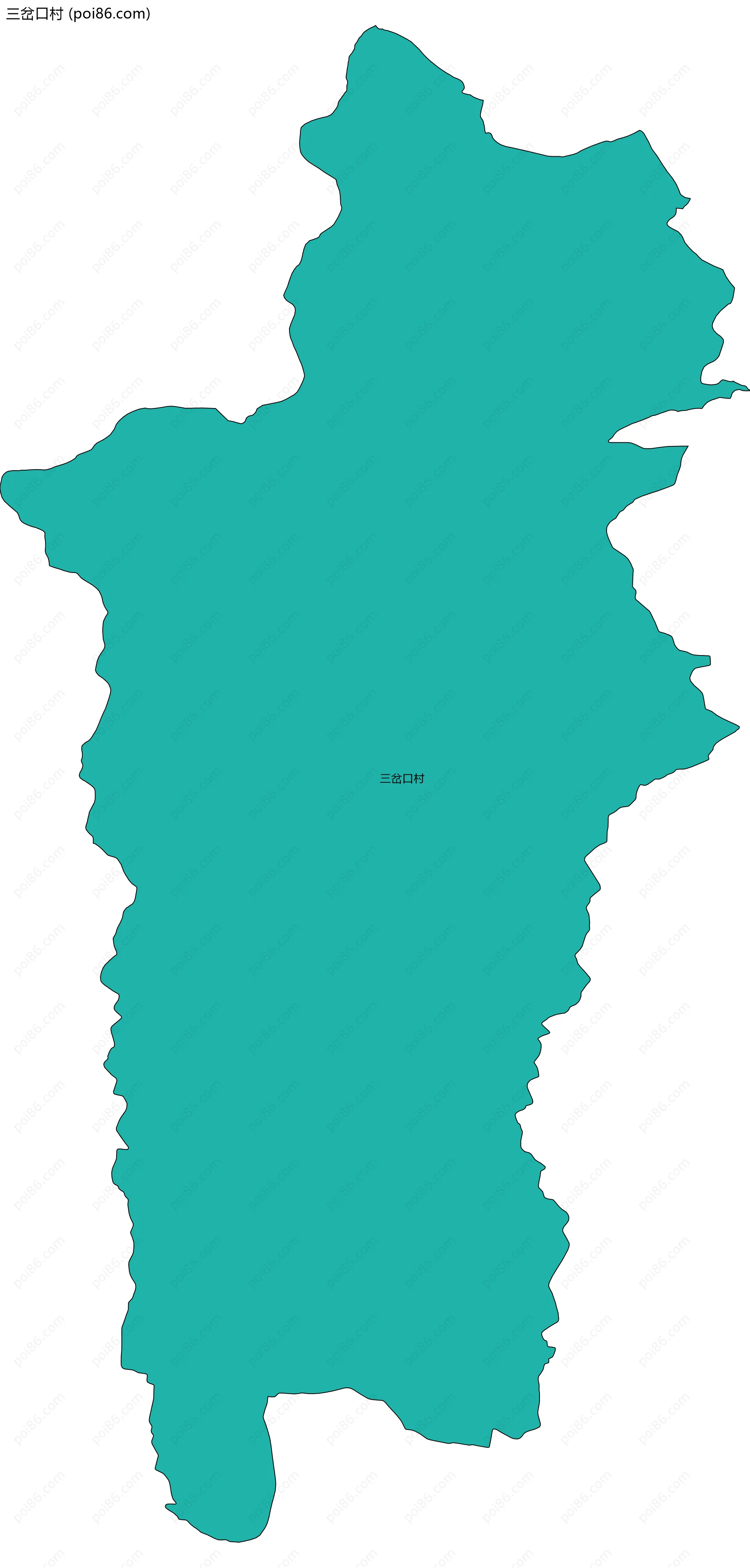 三岔口村边界地图