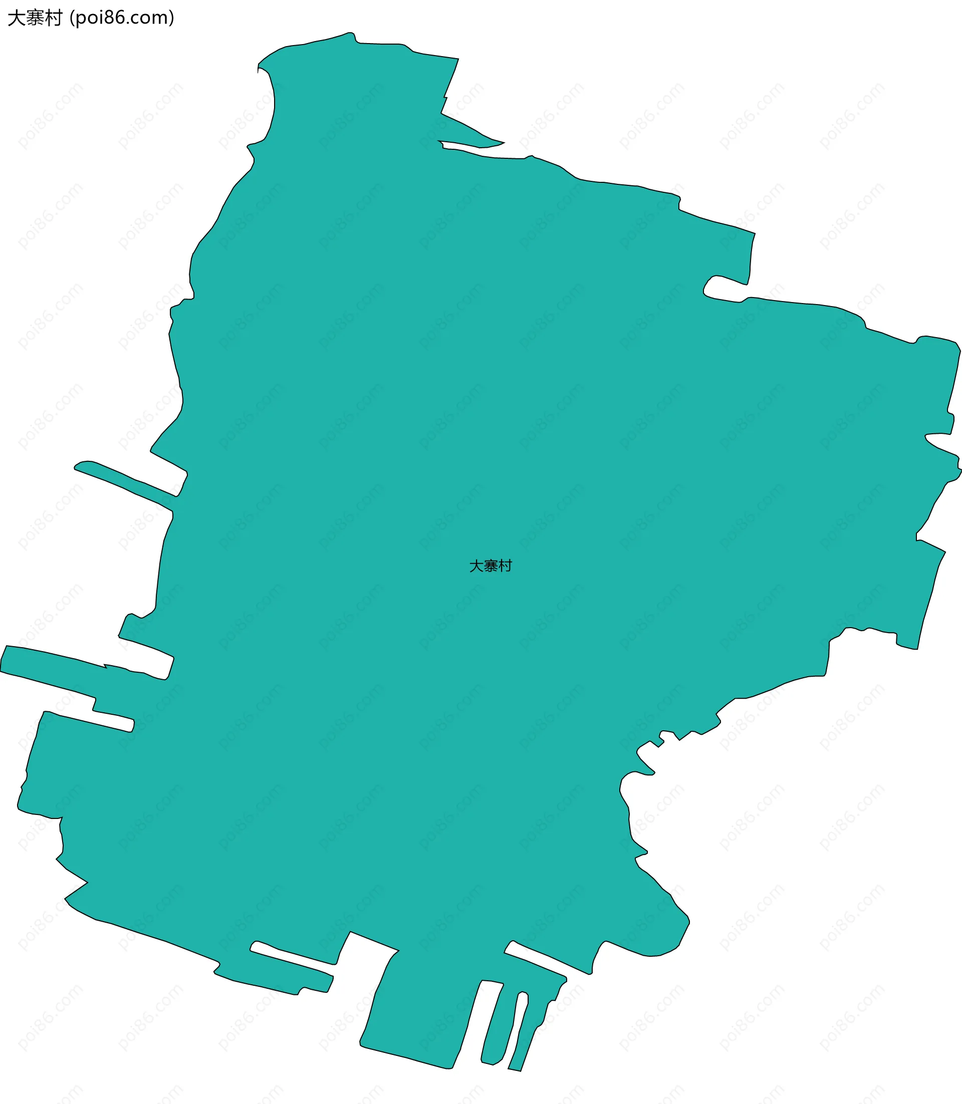 大寨村边界地图