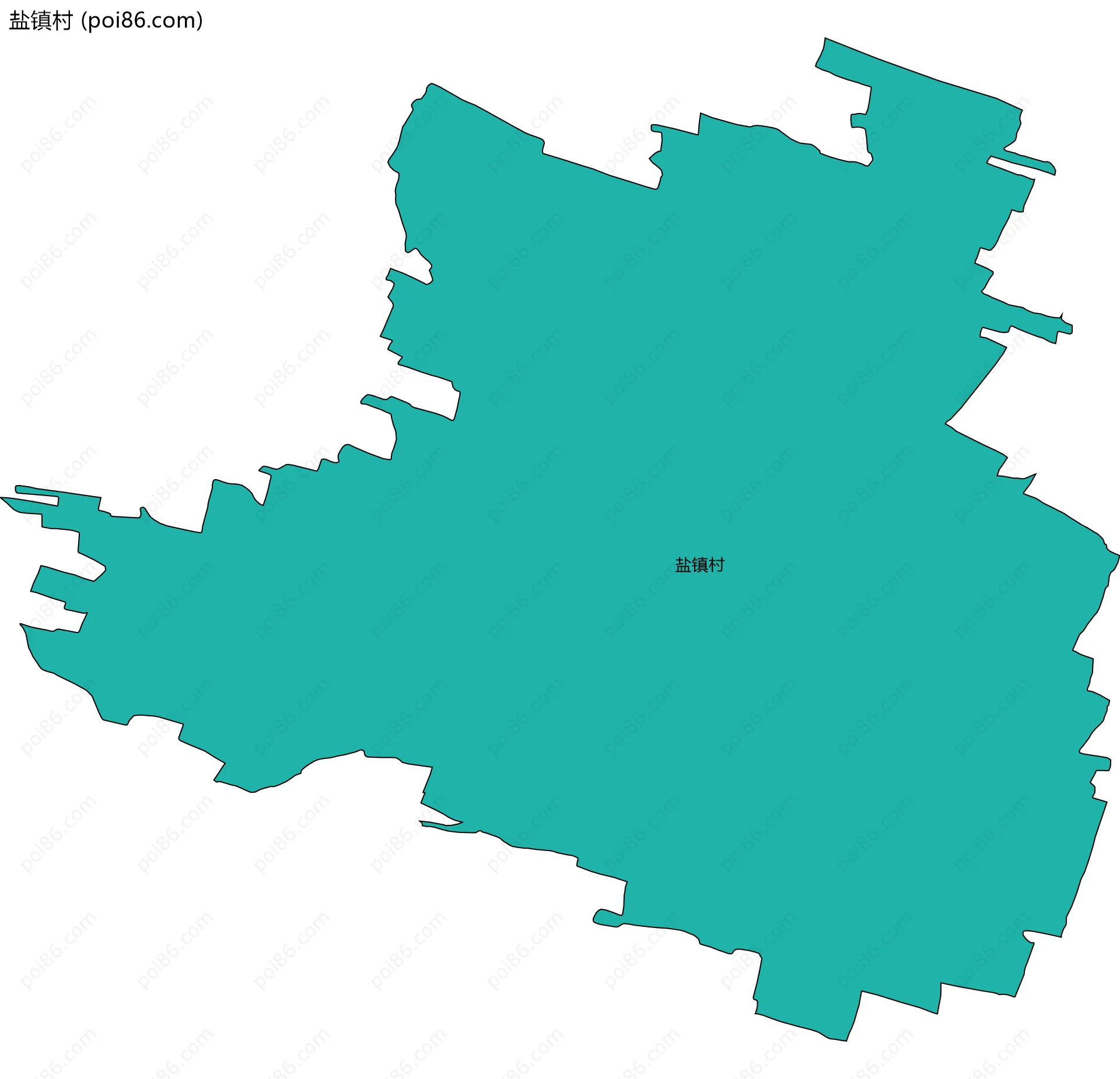 盐镇村边界地图