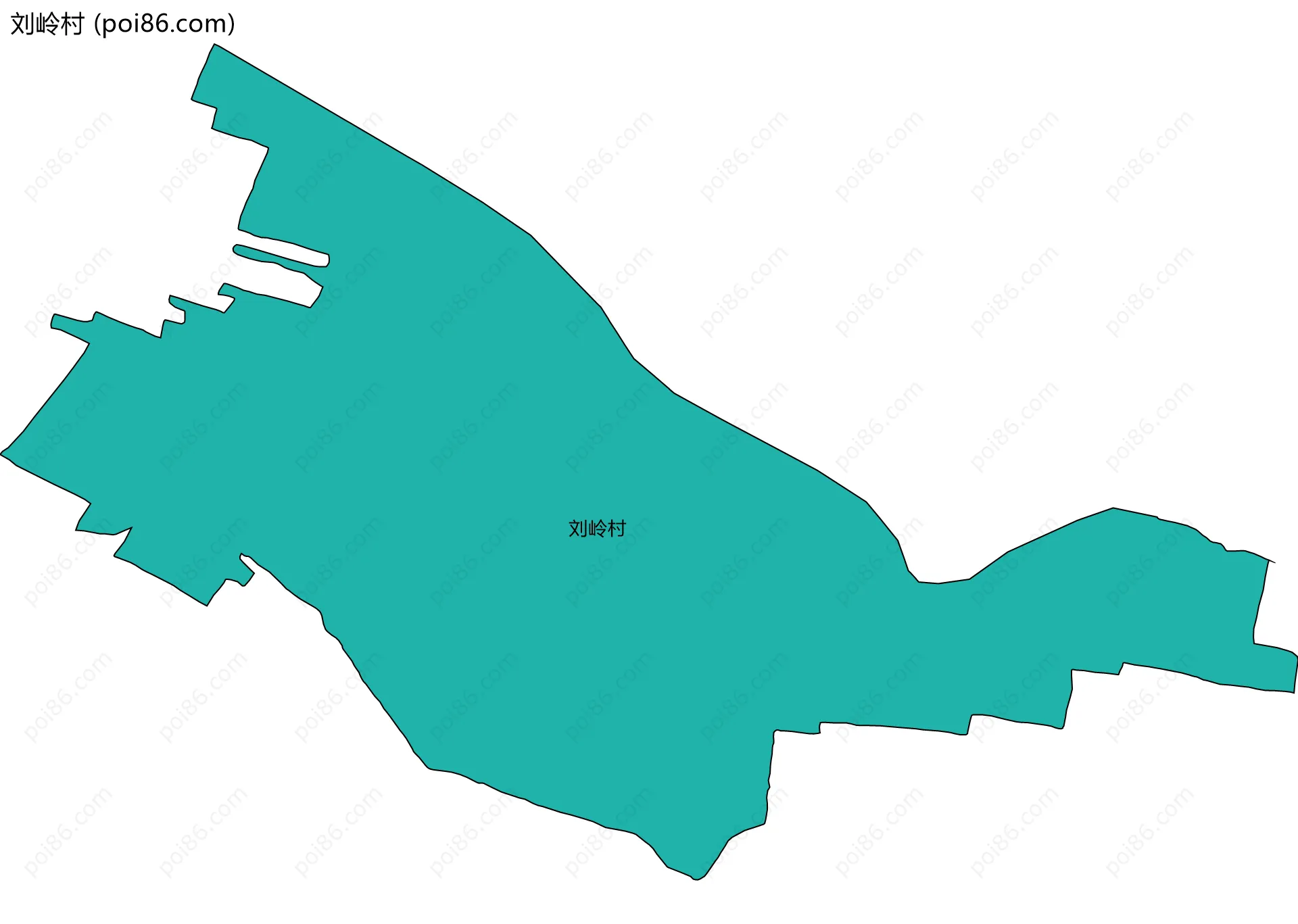 刘岭村边界地图