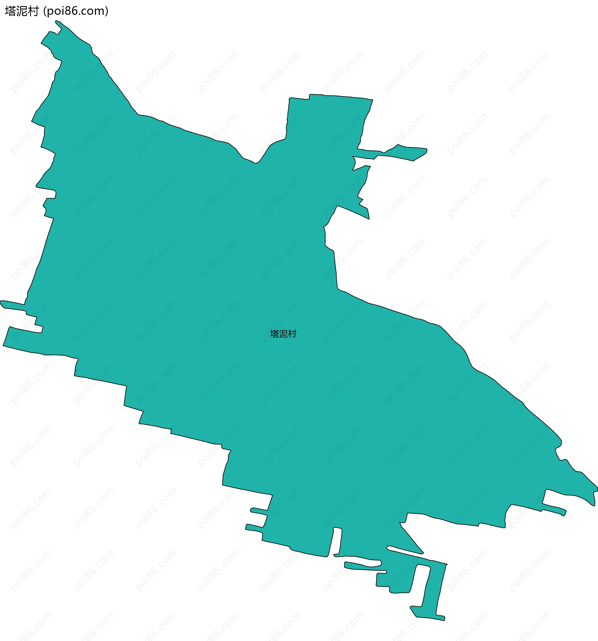 塔泥村边界地图