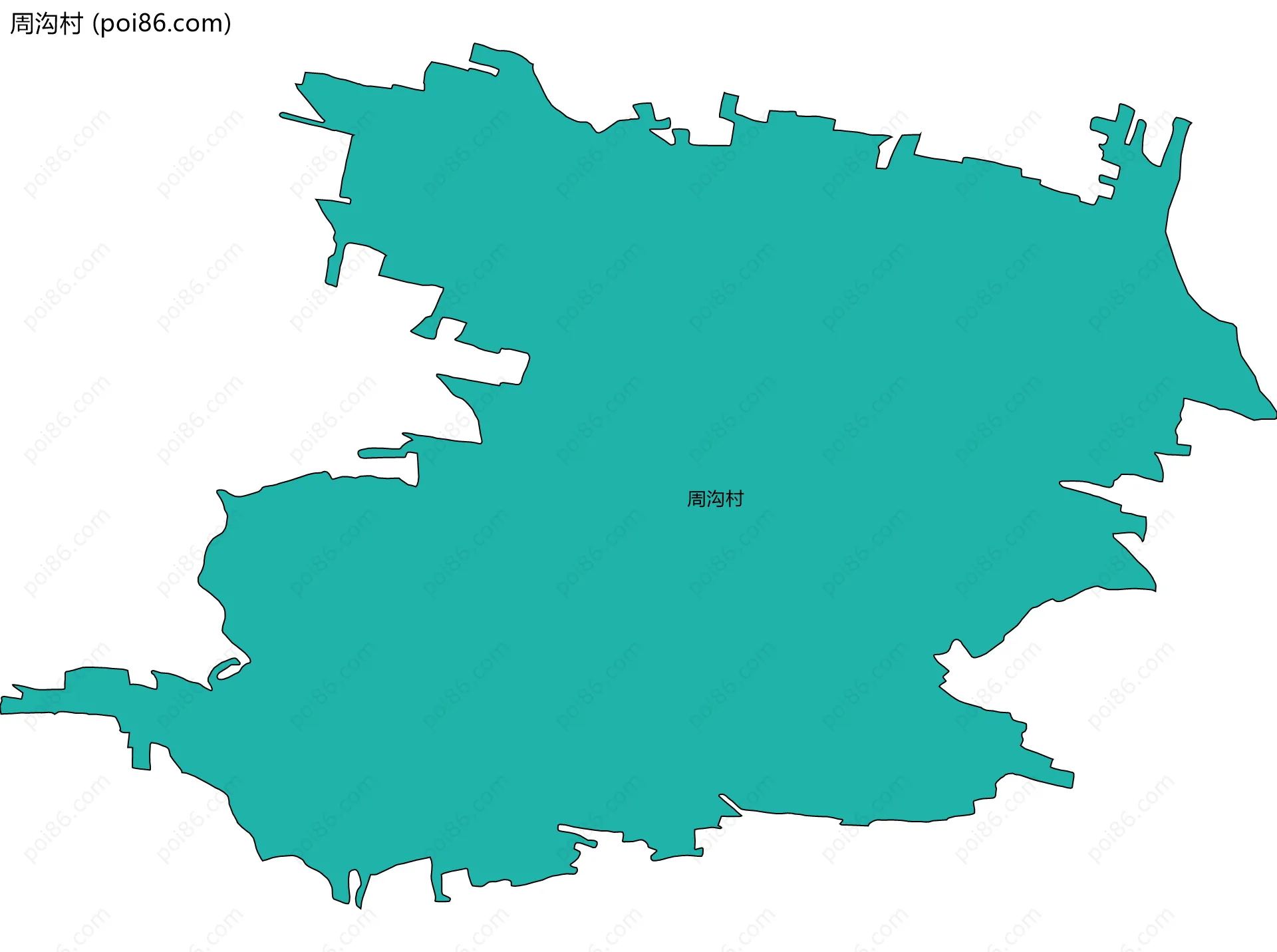 周沟村边界地图