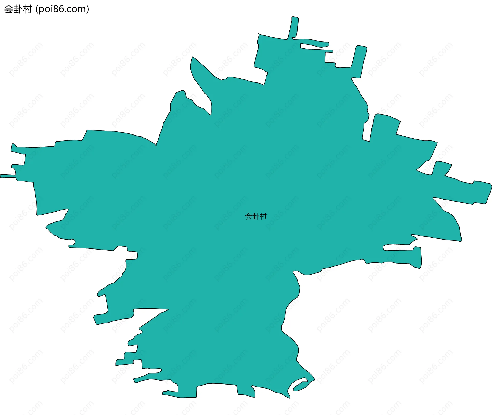 会卦村边界地图