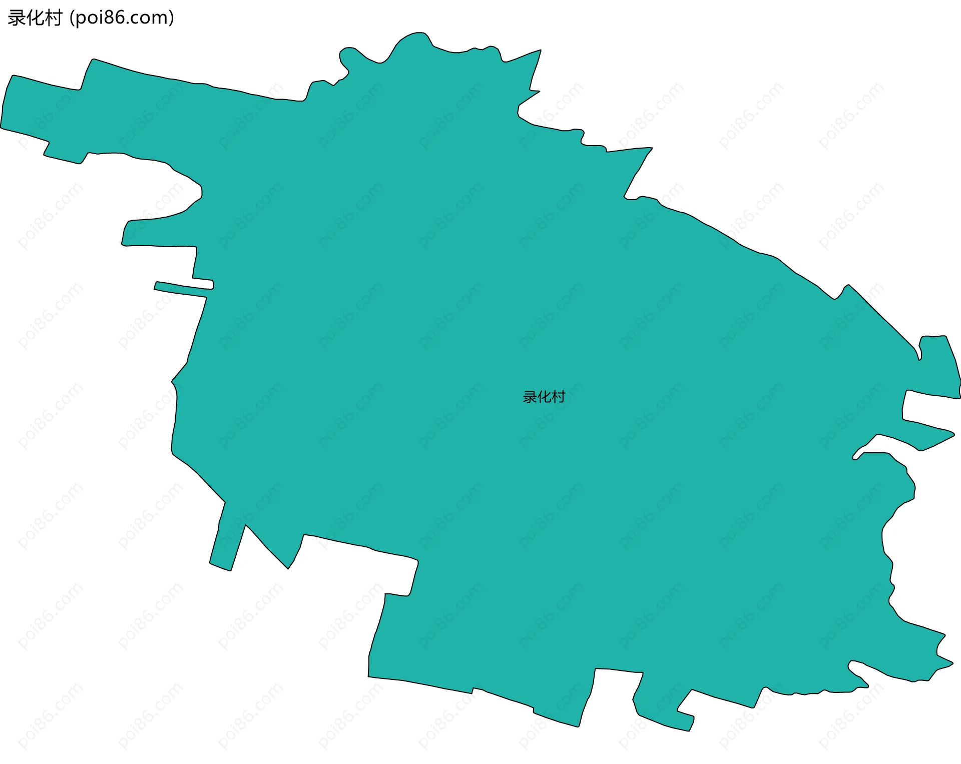 录化村边界地图