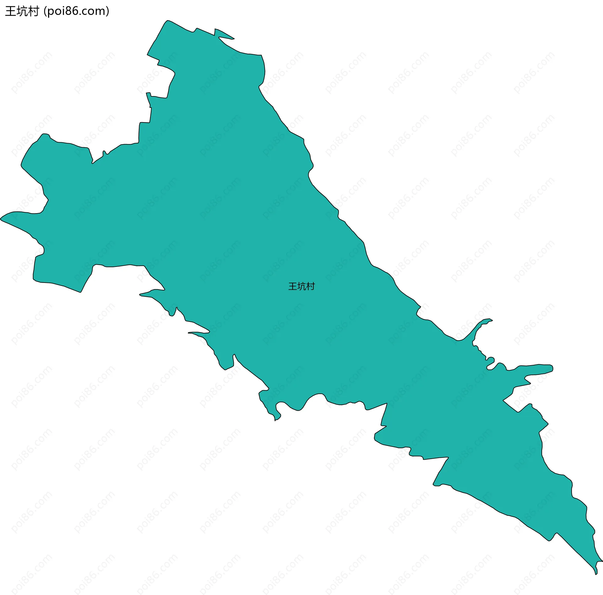 王坑村边界地图