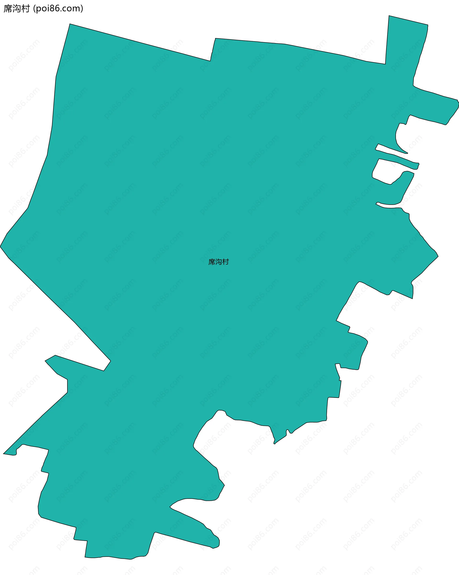 席沟村边界地图