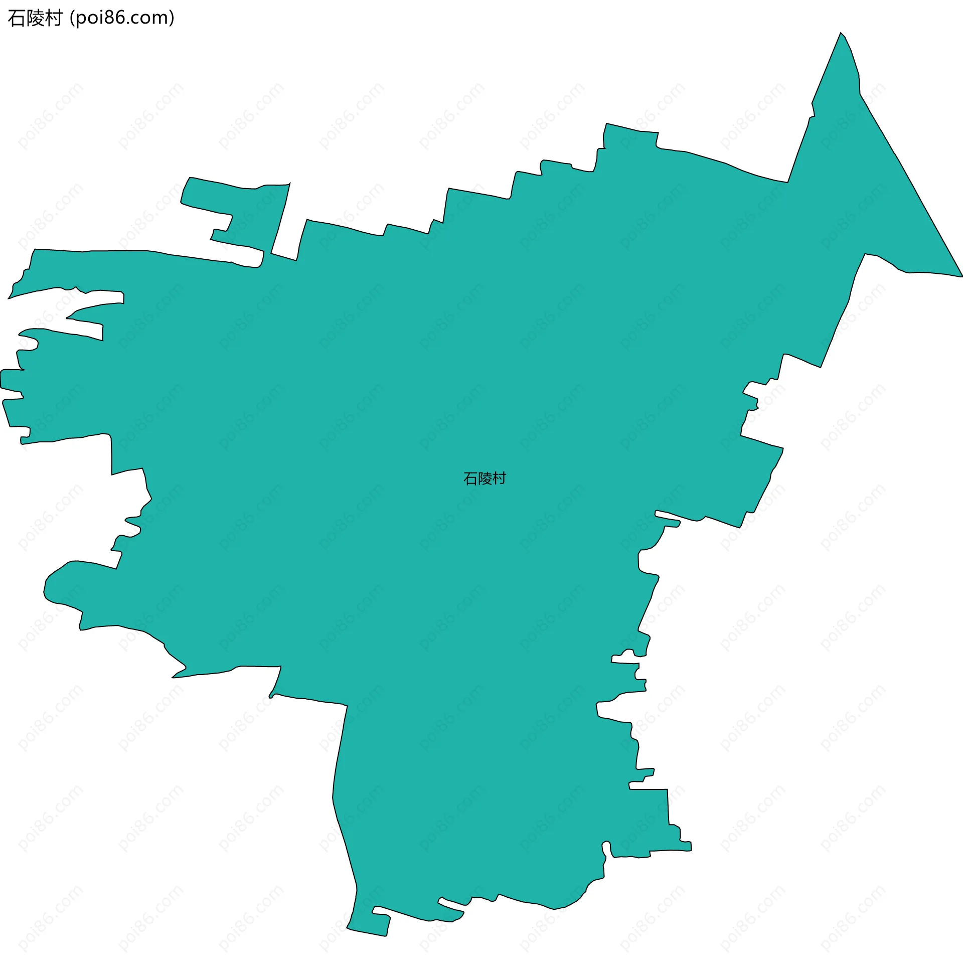 石陵村边界地图