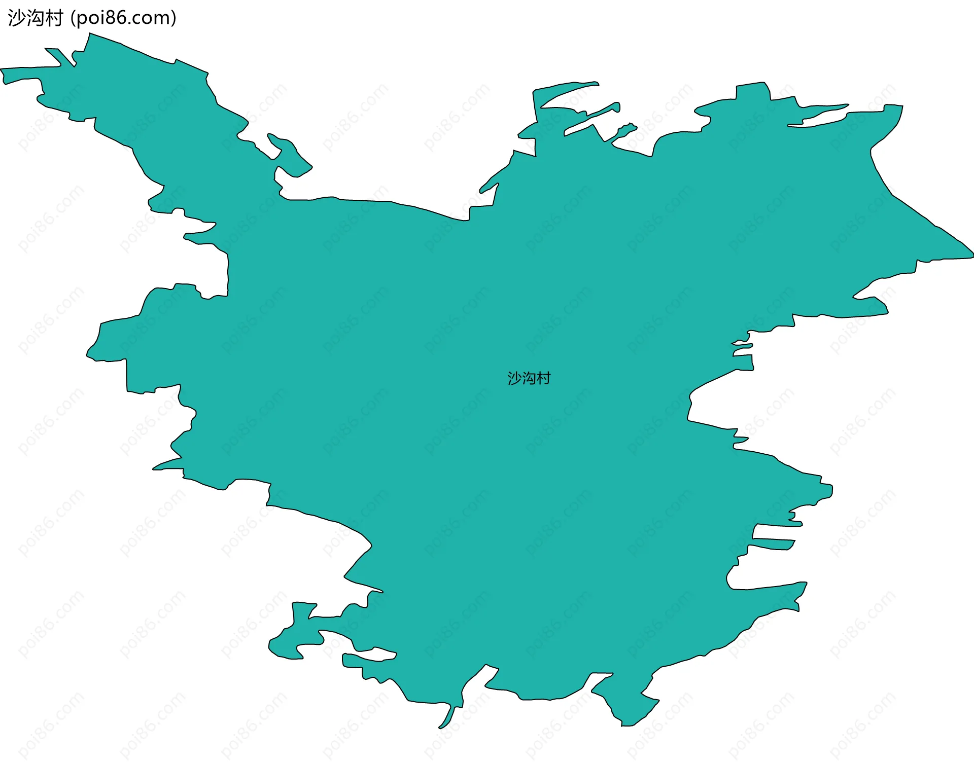 沙沟村边界地图