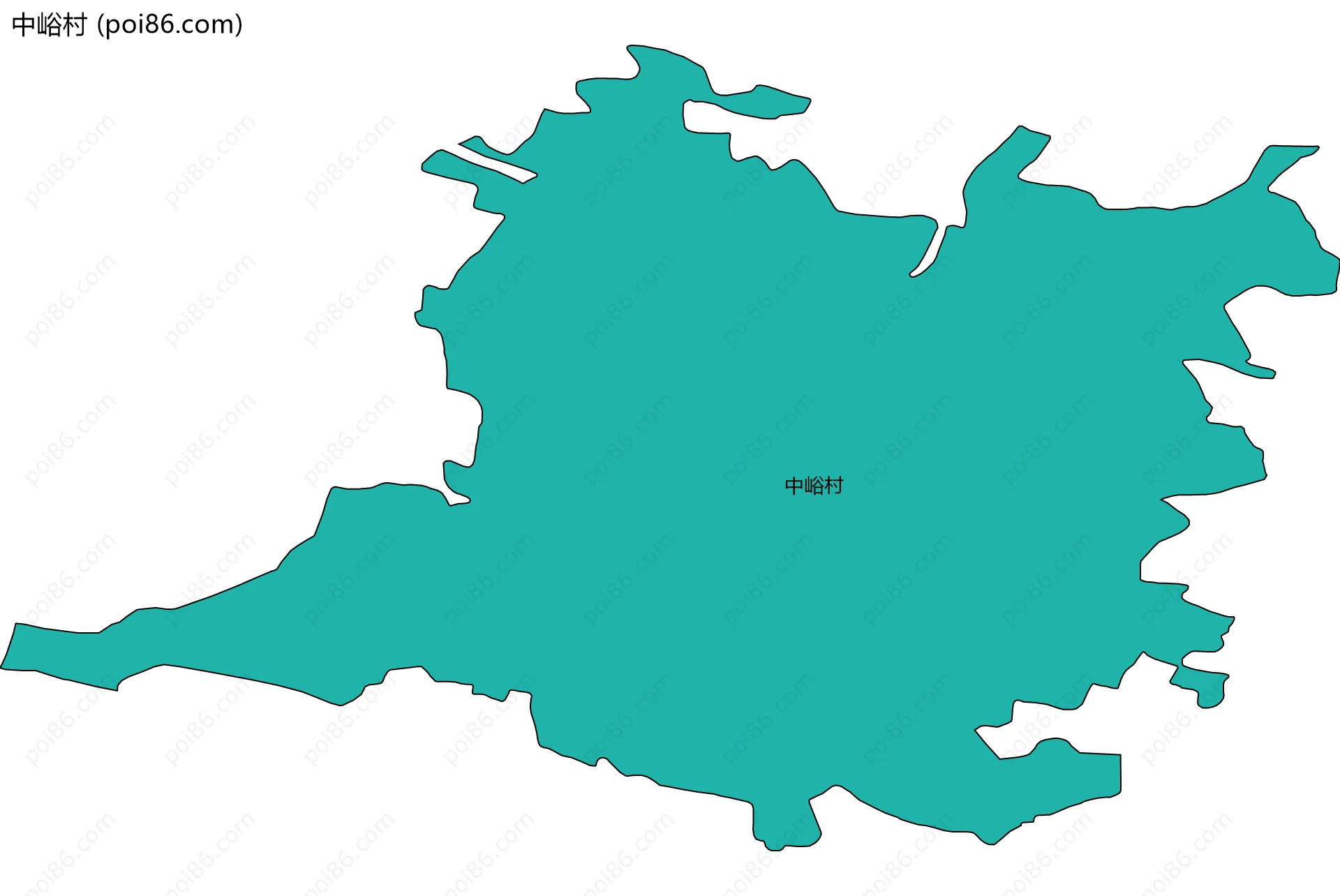 中峪村边界地图