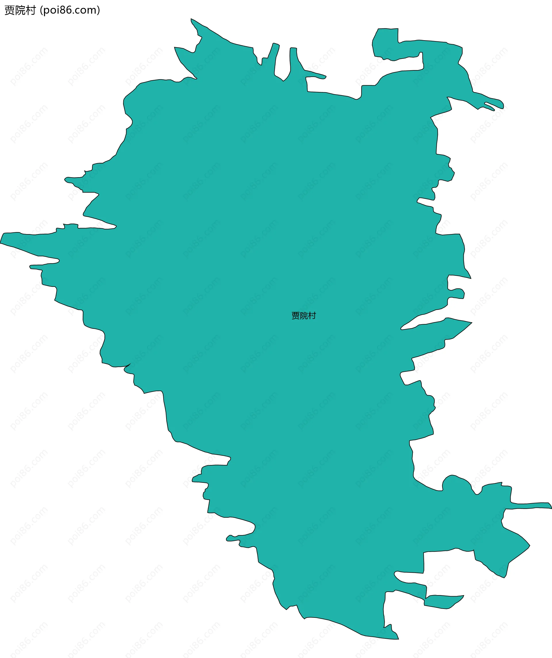 贾院村边界地图