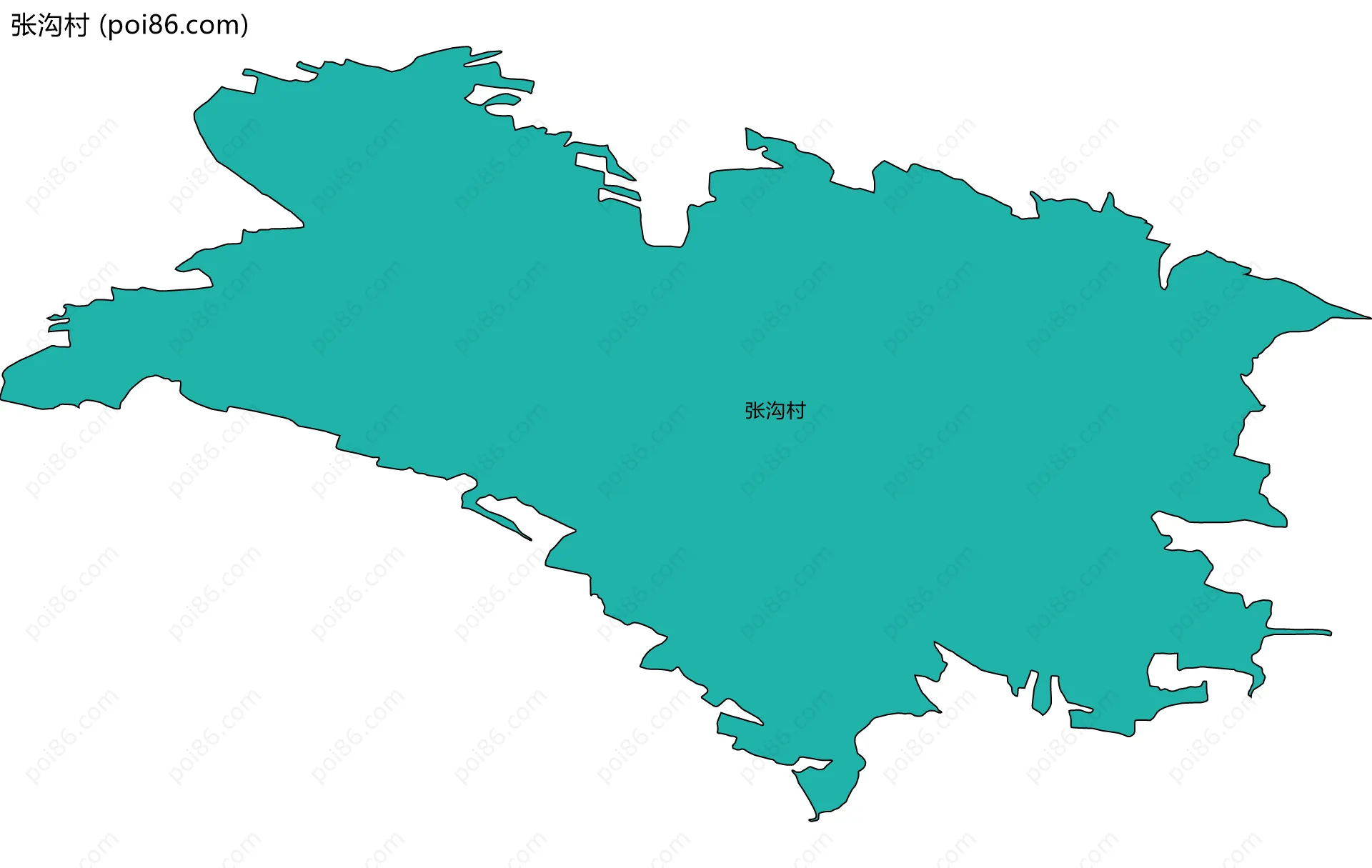 张沟村边界地图