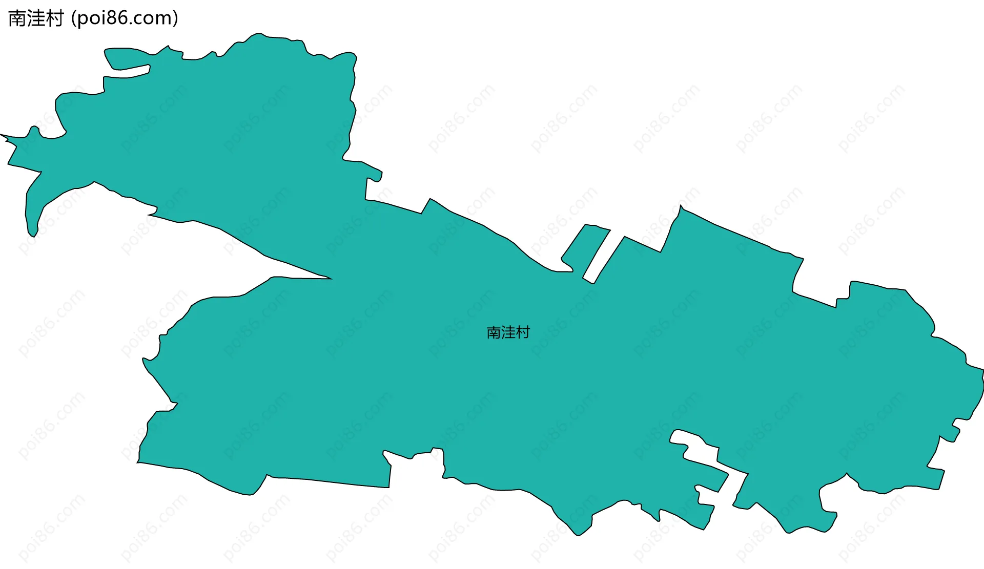 南洼村边界地图