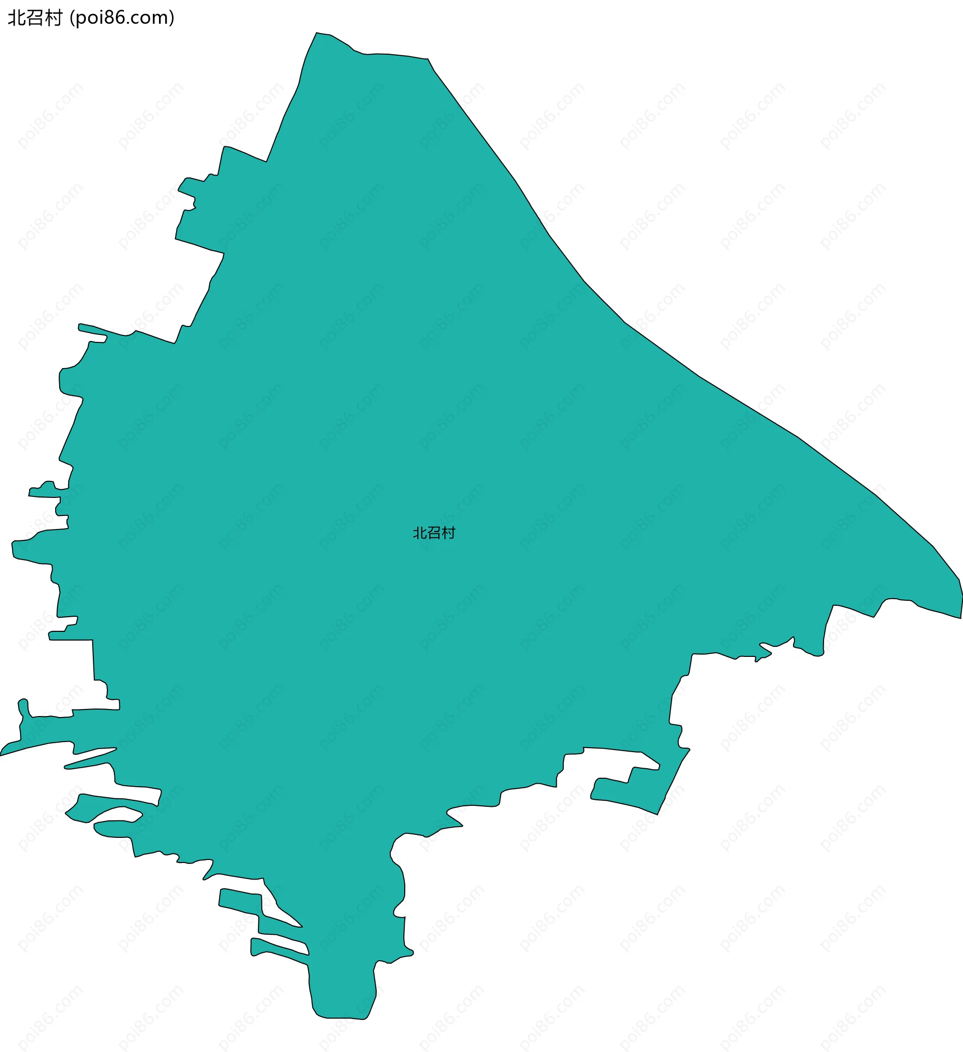 北召村边界地图