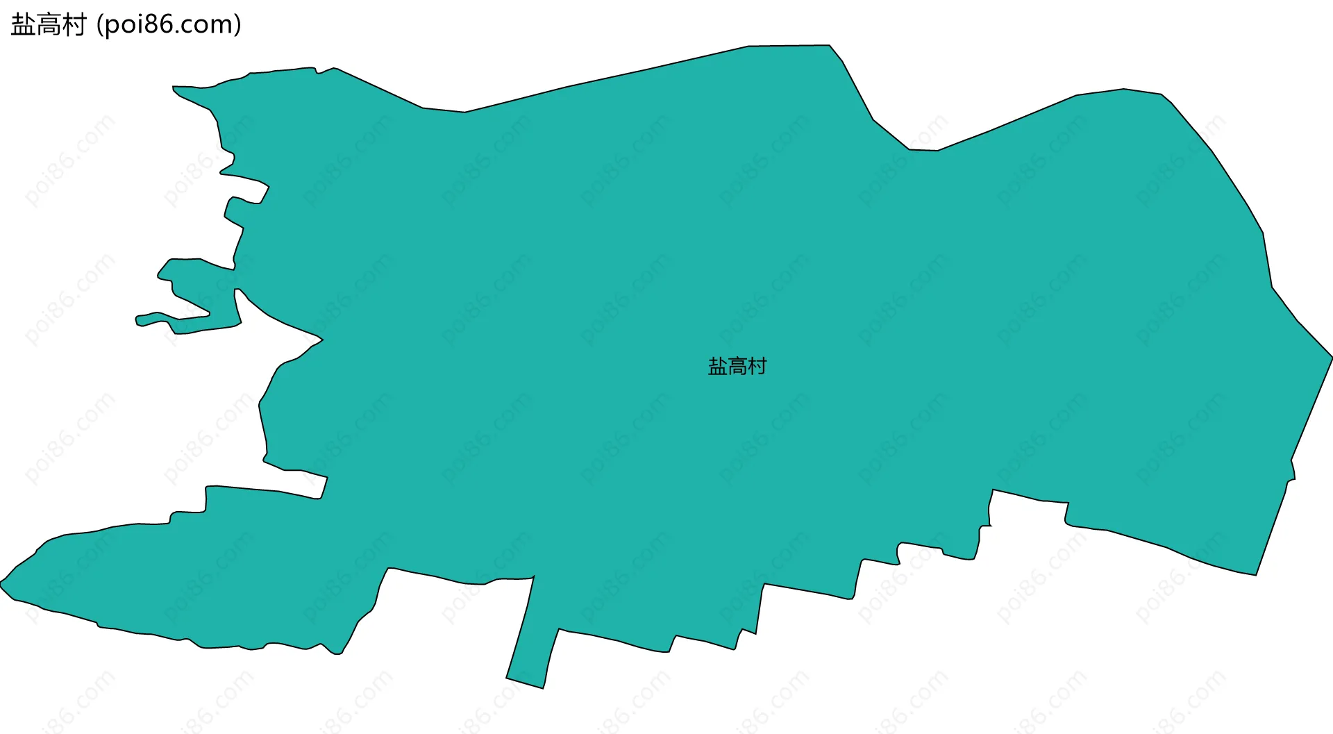 盐高村边界地图