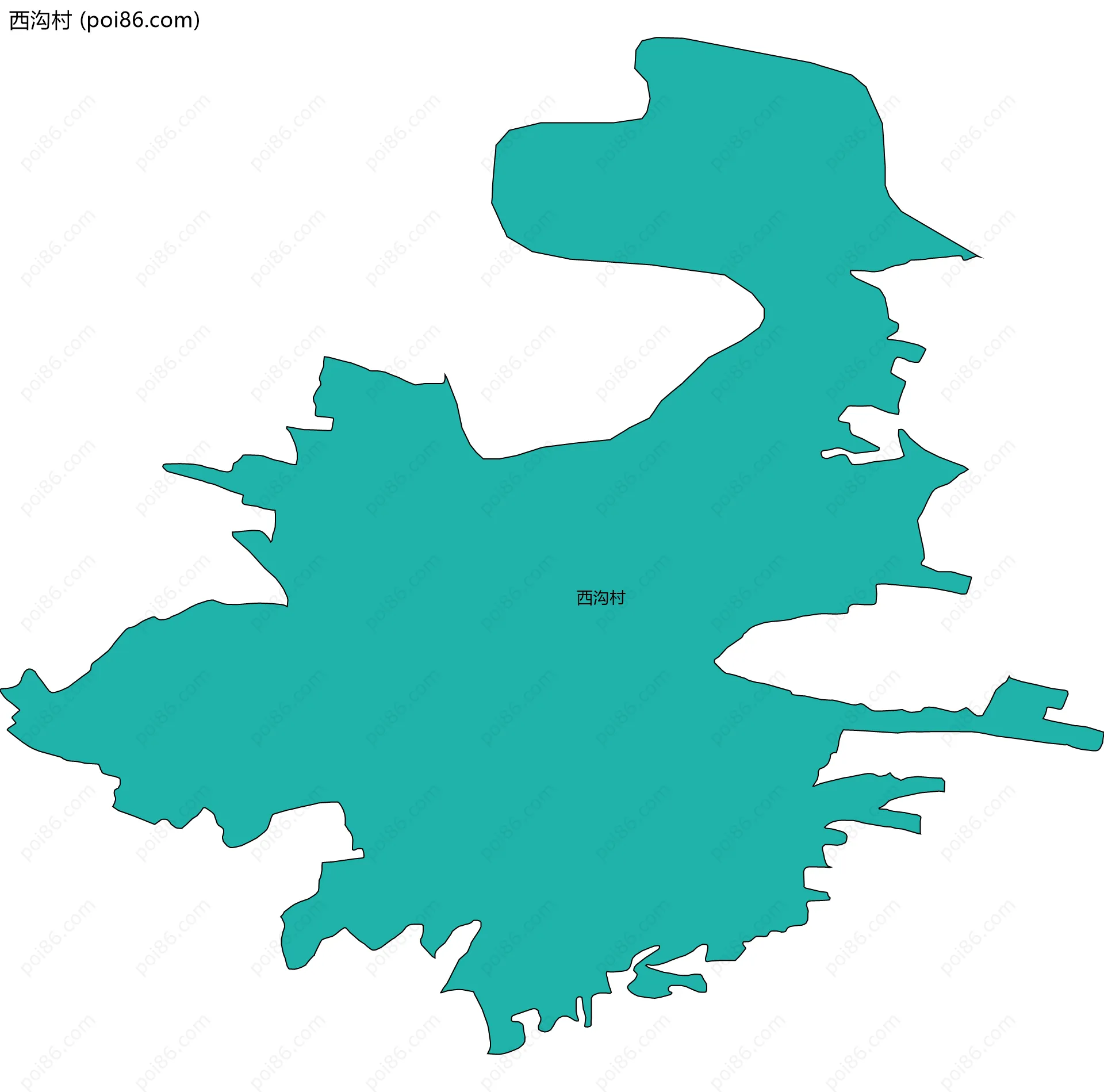 西沟村边界地图