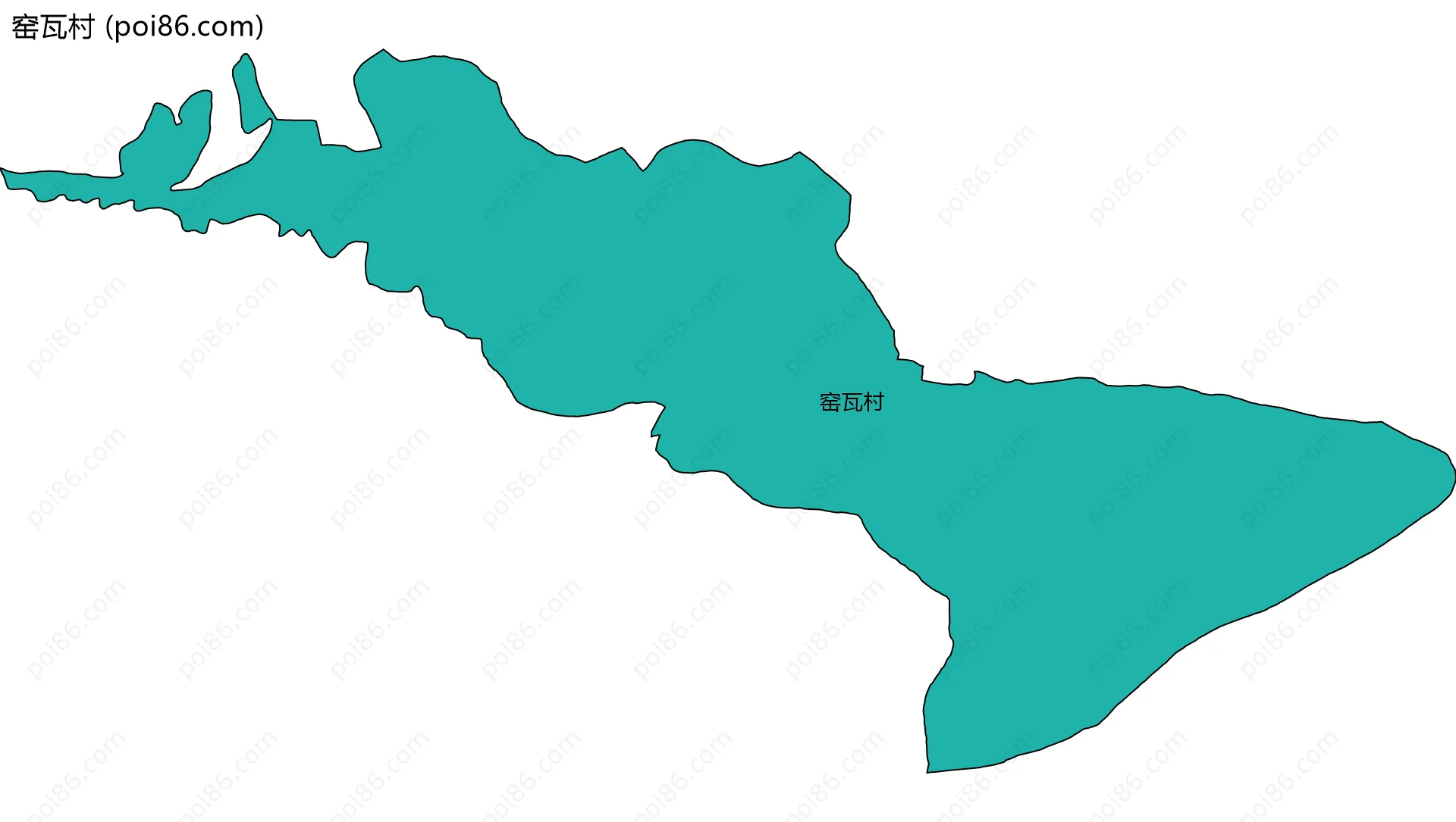 窑瓦村边界地图