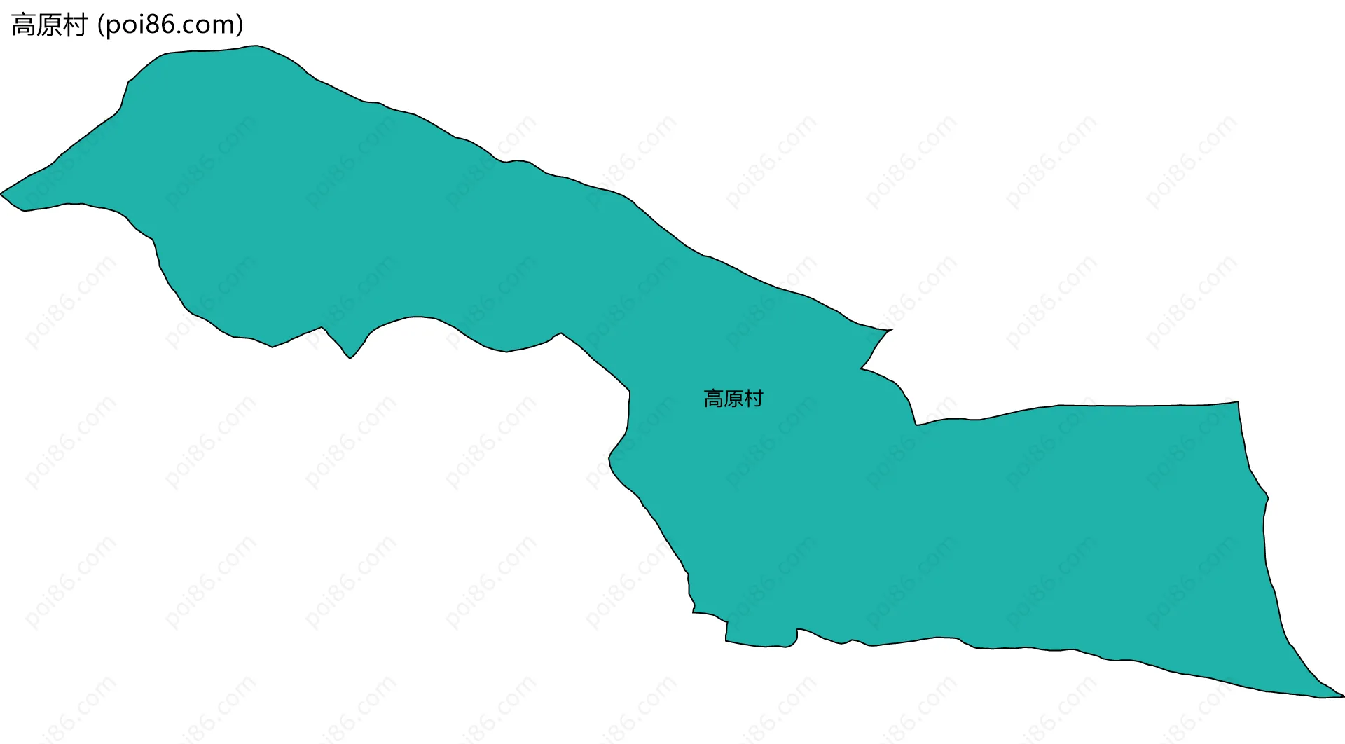 高原村边界地图