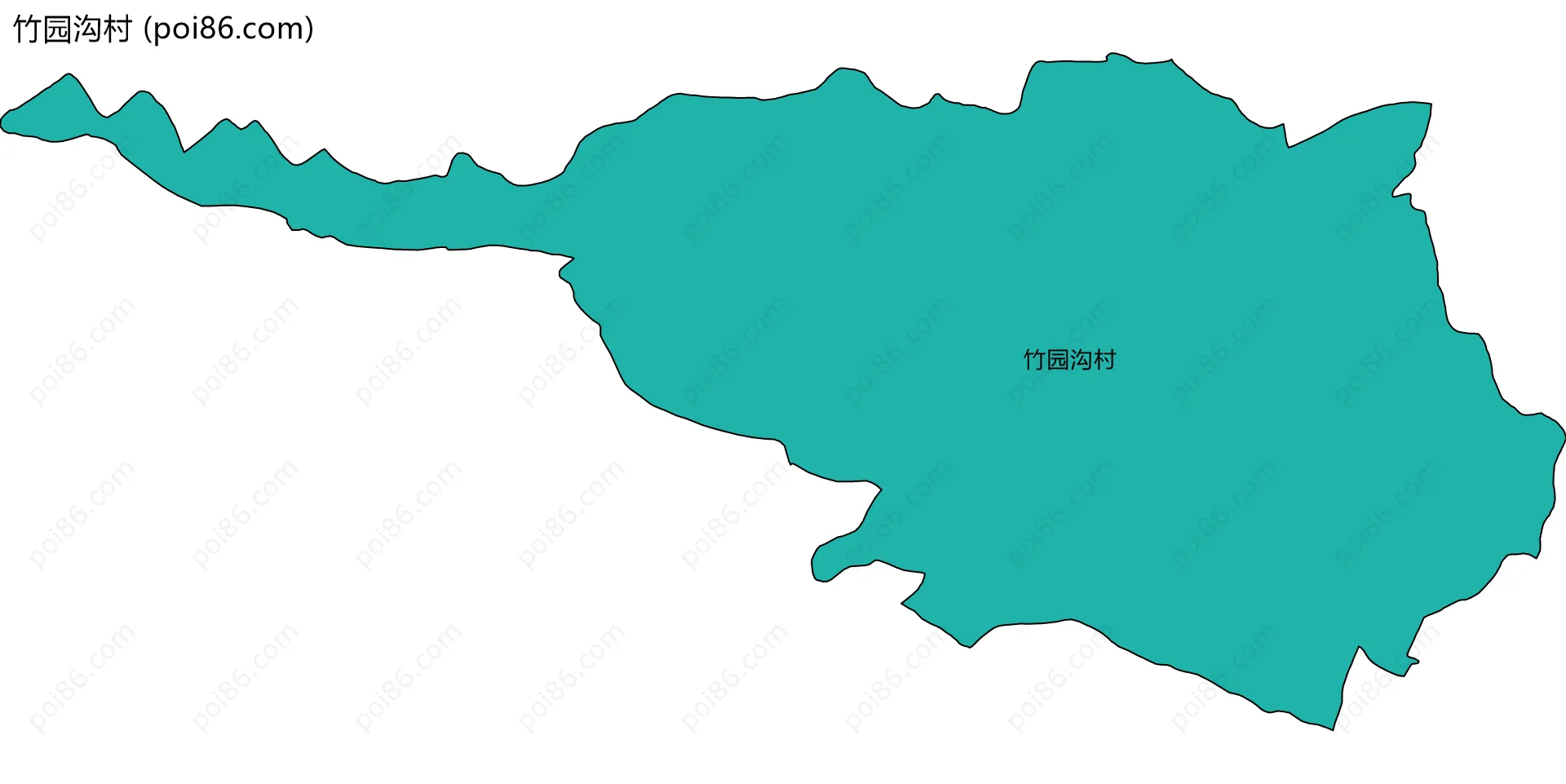 竹园沟村边界地图