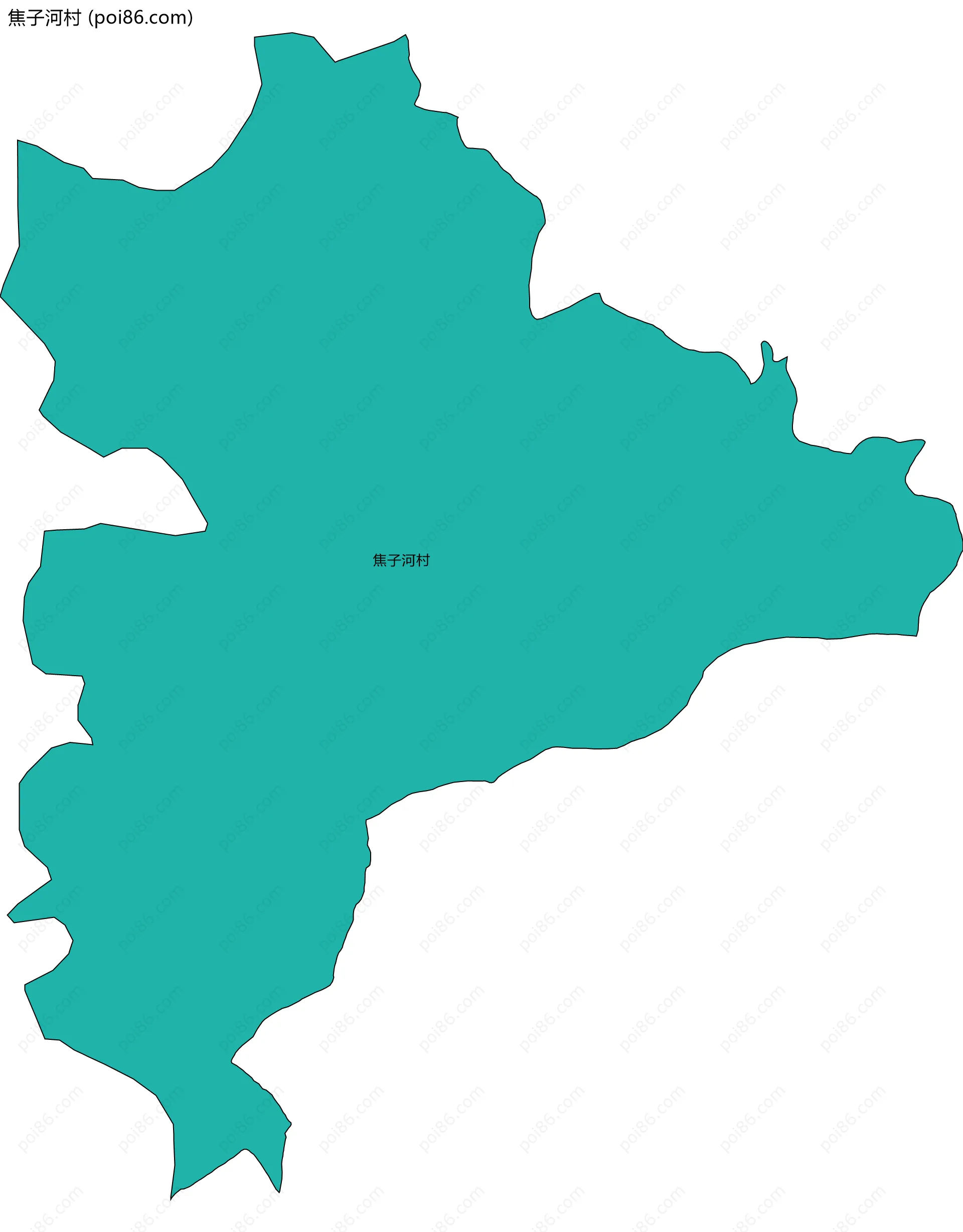 焦子河村边界地图