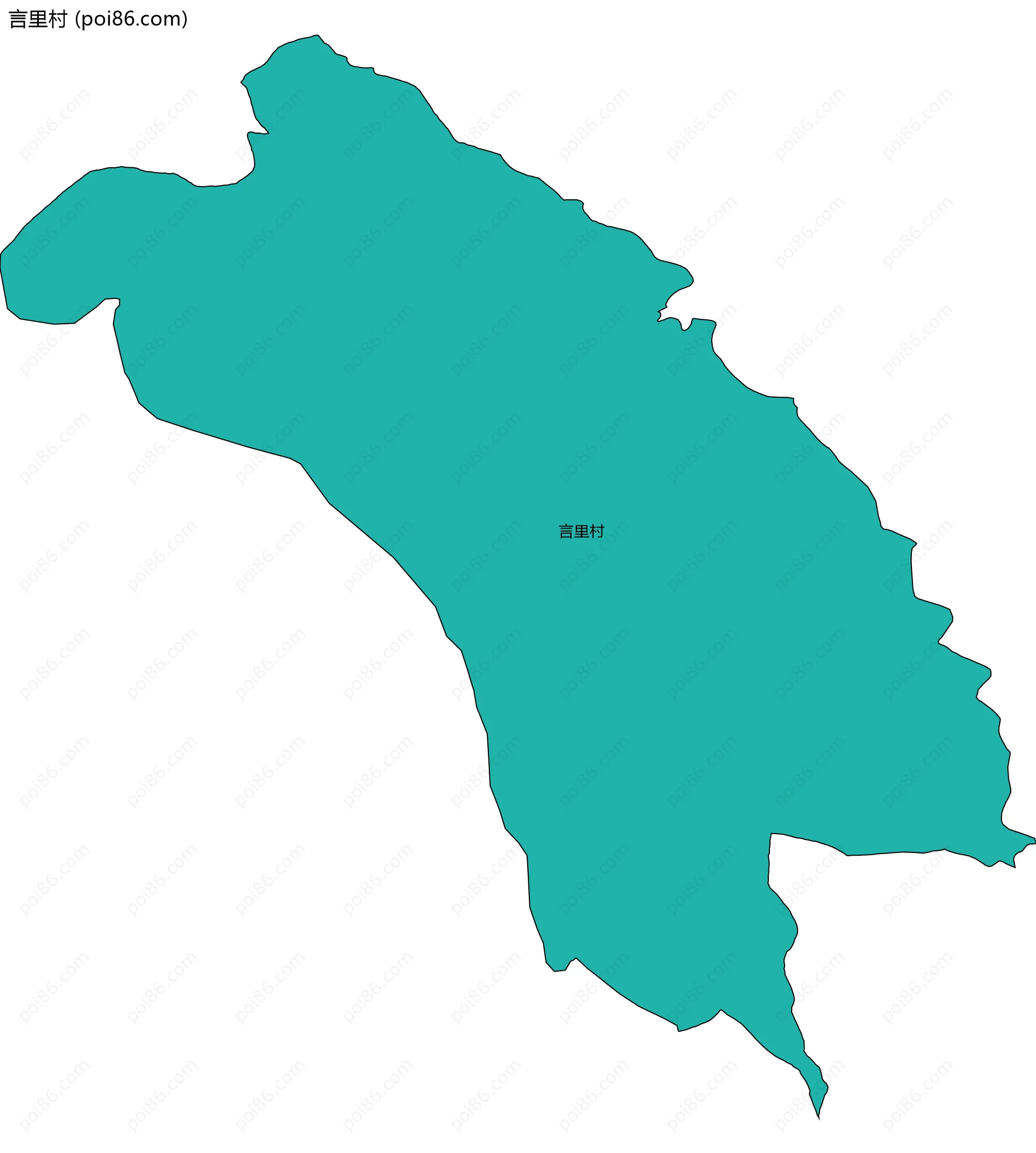 言里村边界地图