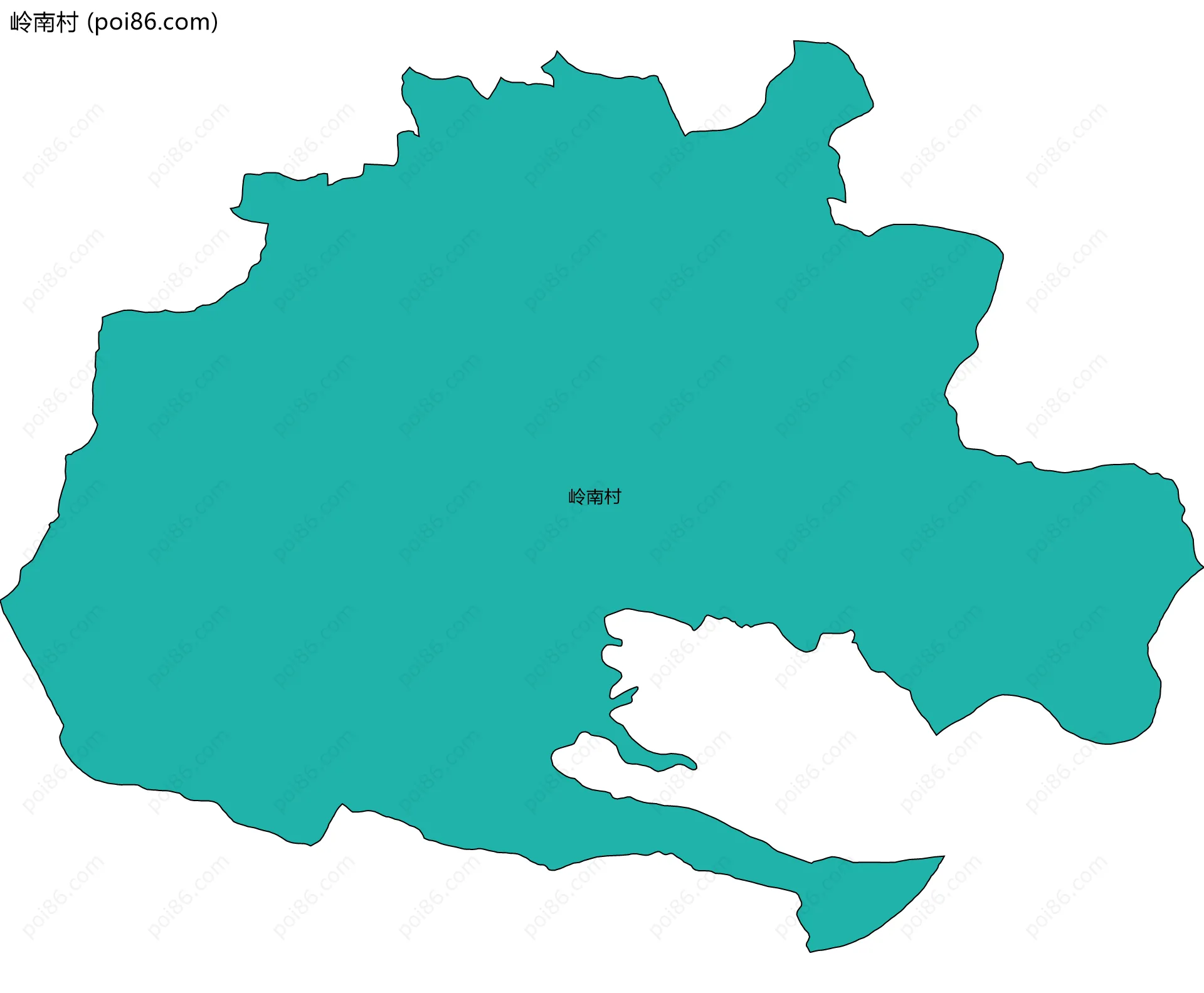 岭南村边界地图