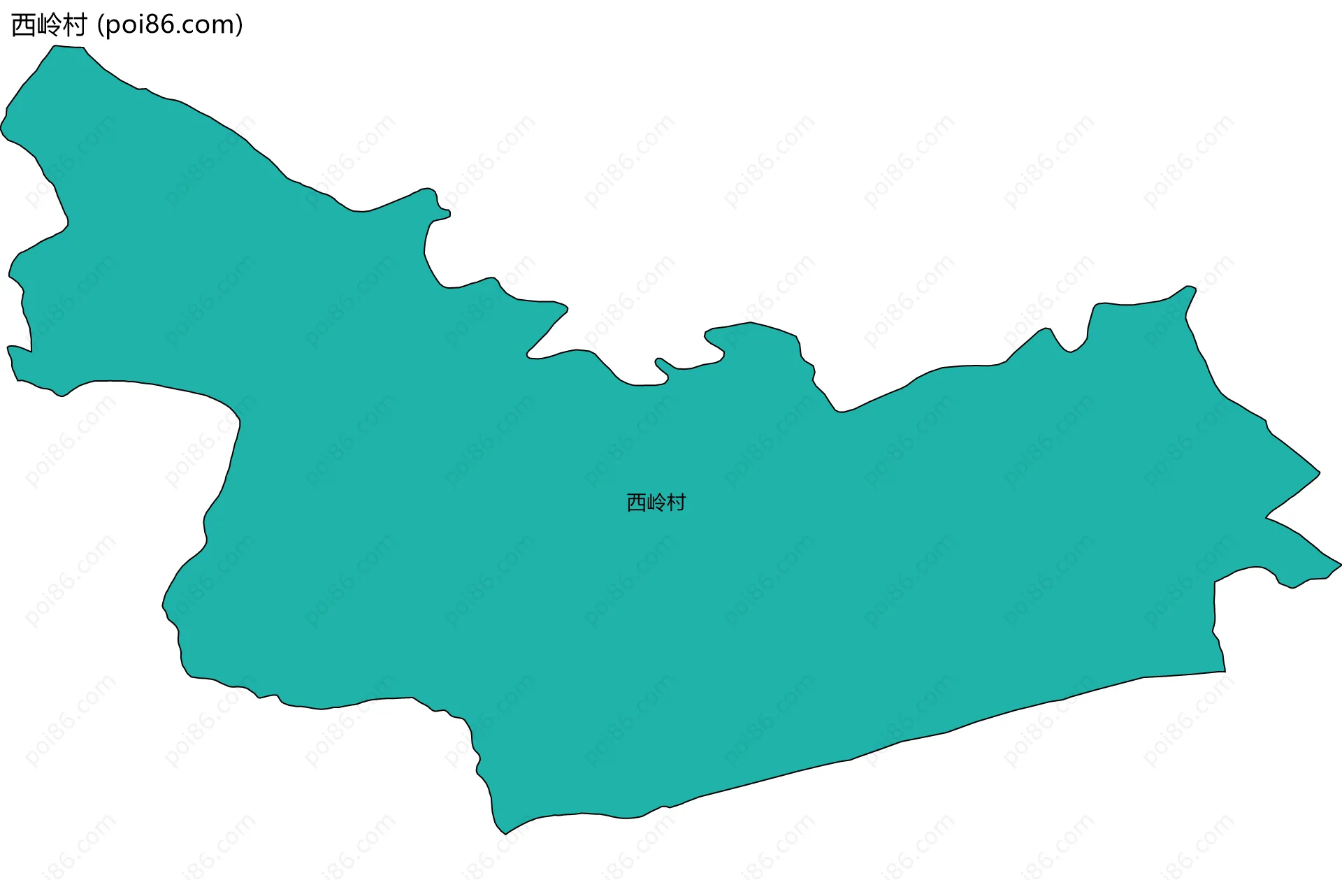 西岭村边界地图