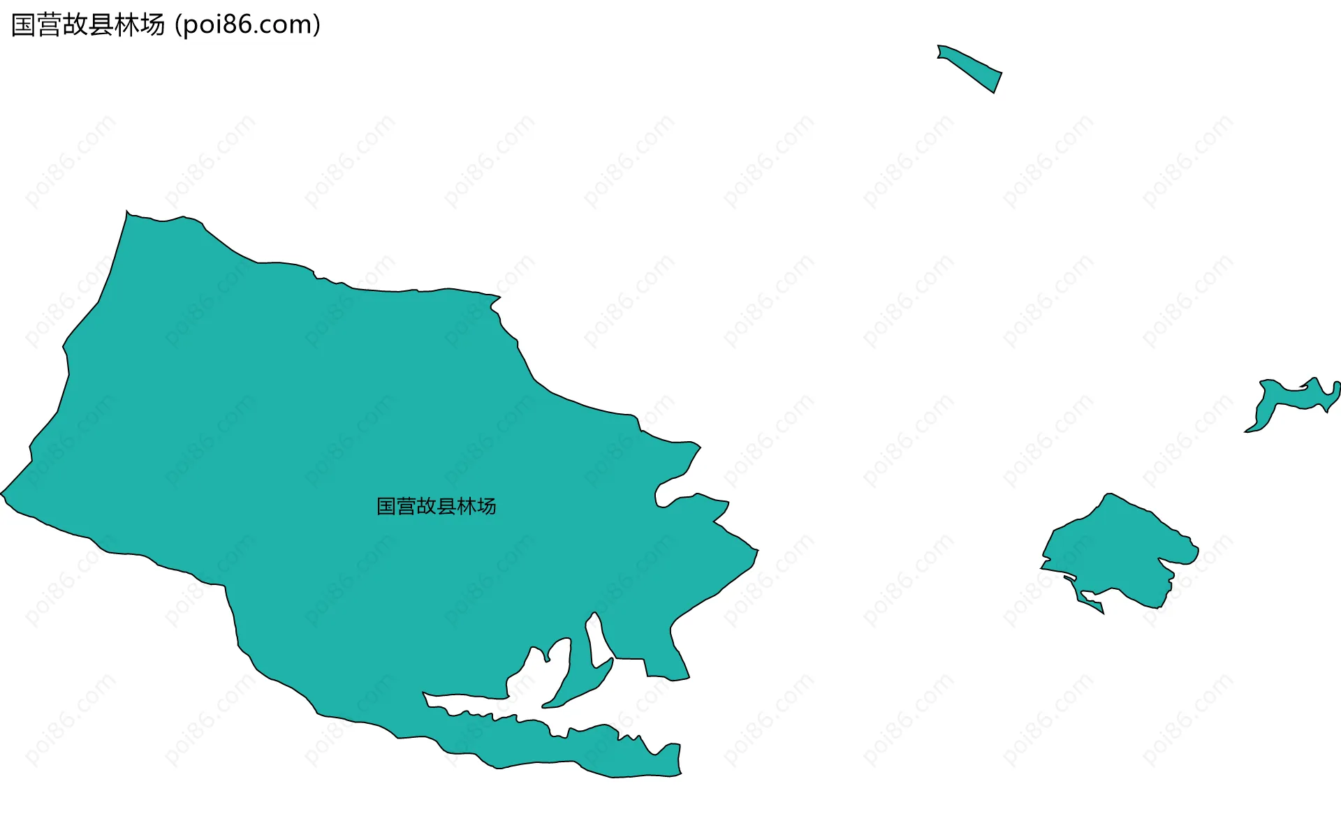 国营故县林场边界地图