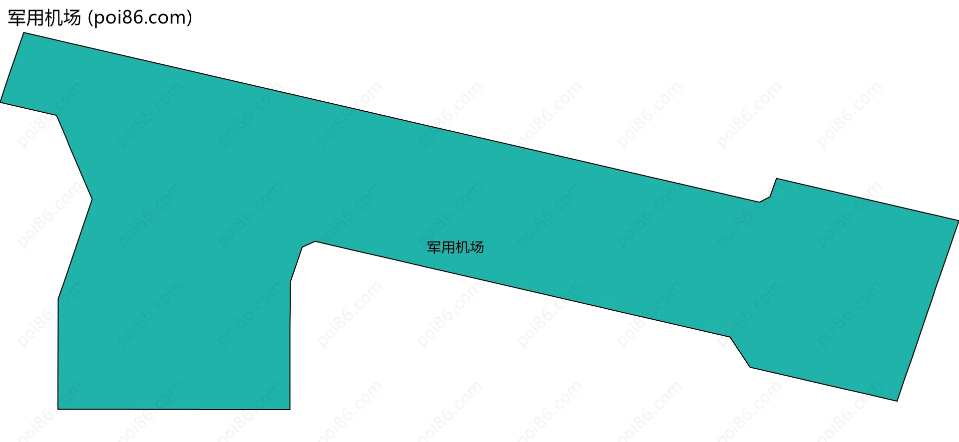 军用机场边界地图