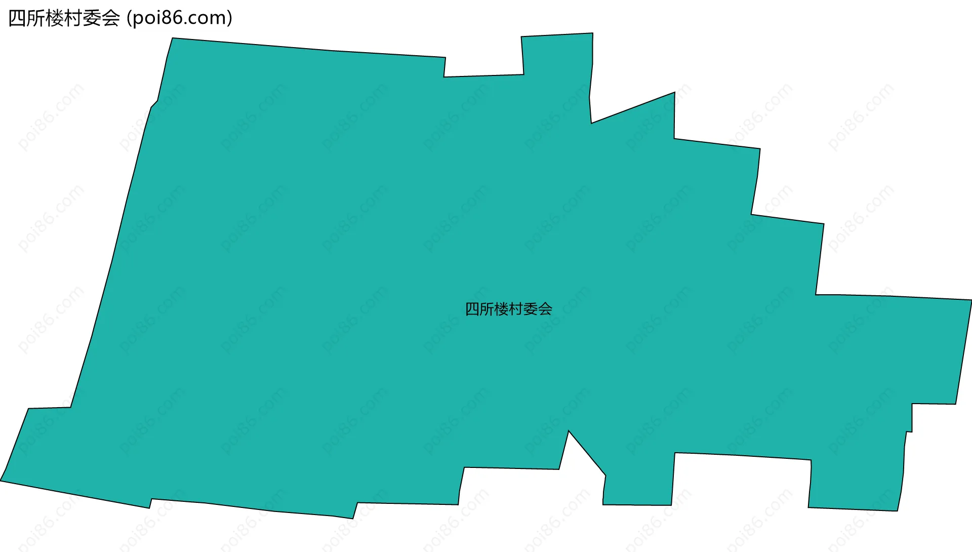 四所楼村委会边界地图
