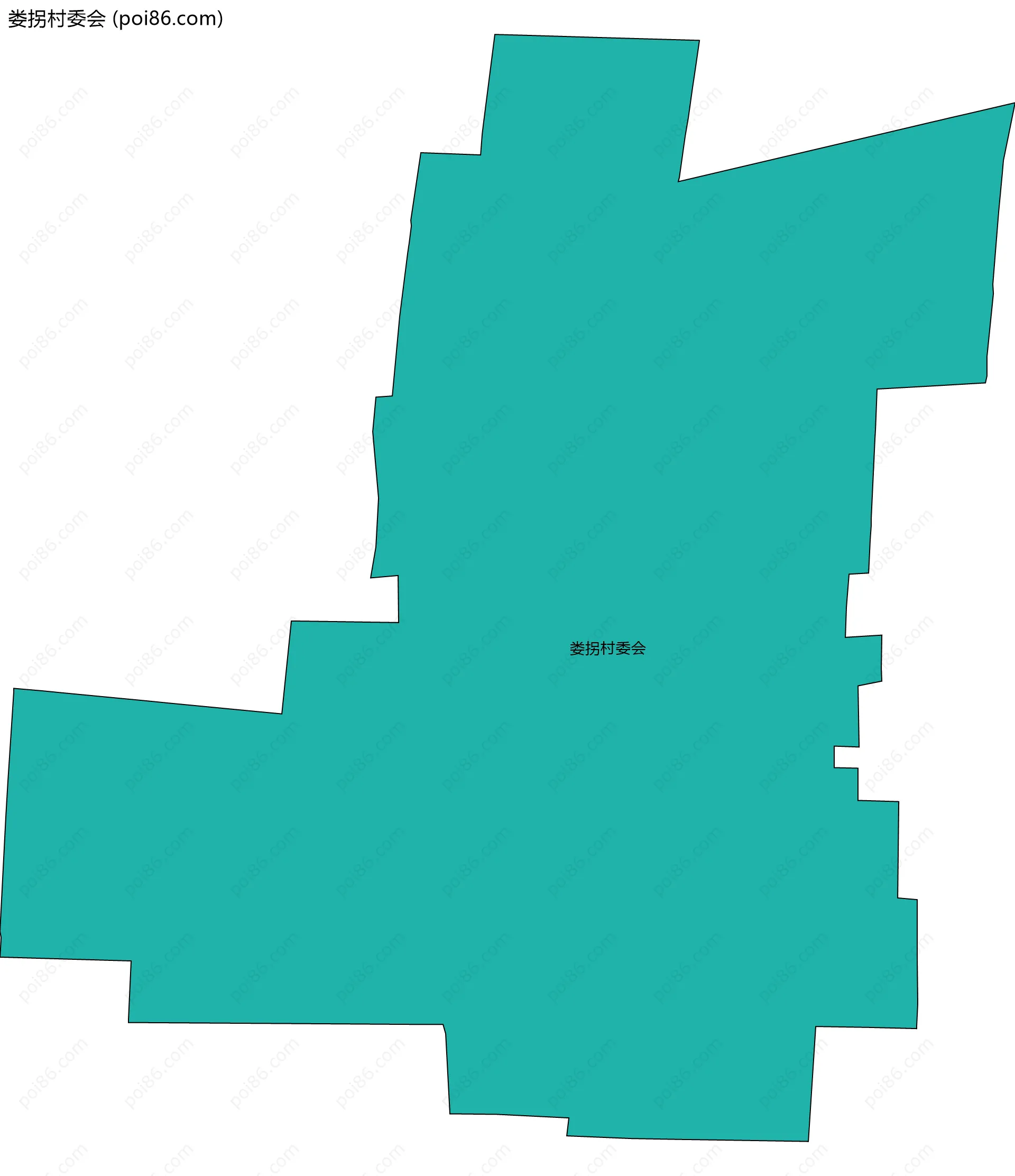 娄拐村委会边界地图