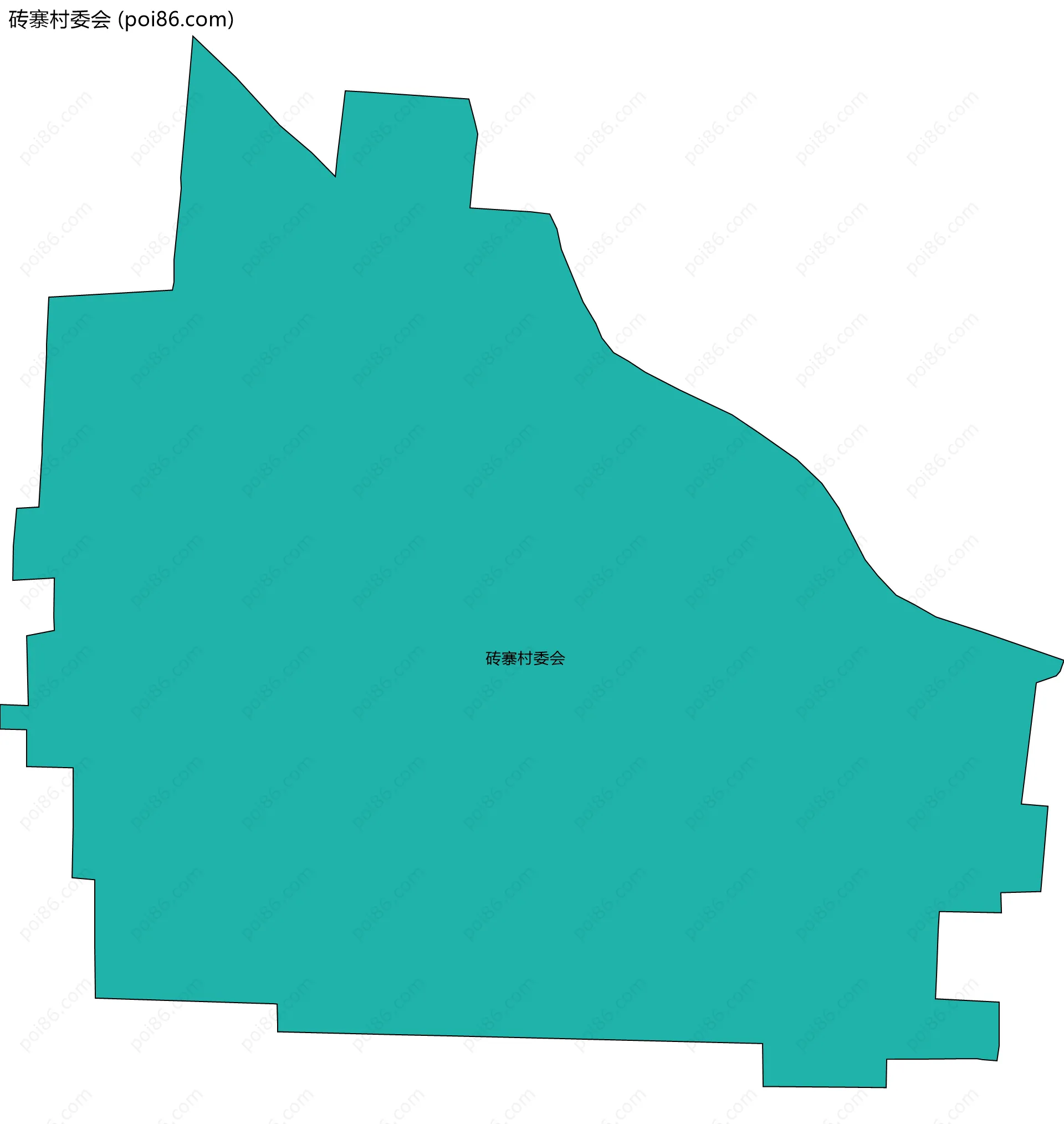 砖寨村委会边界地图