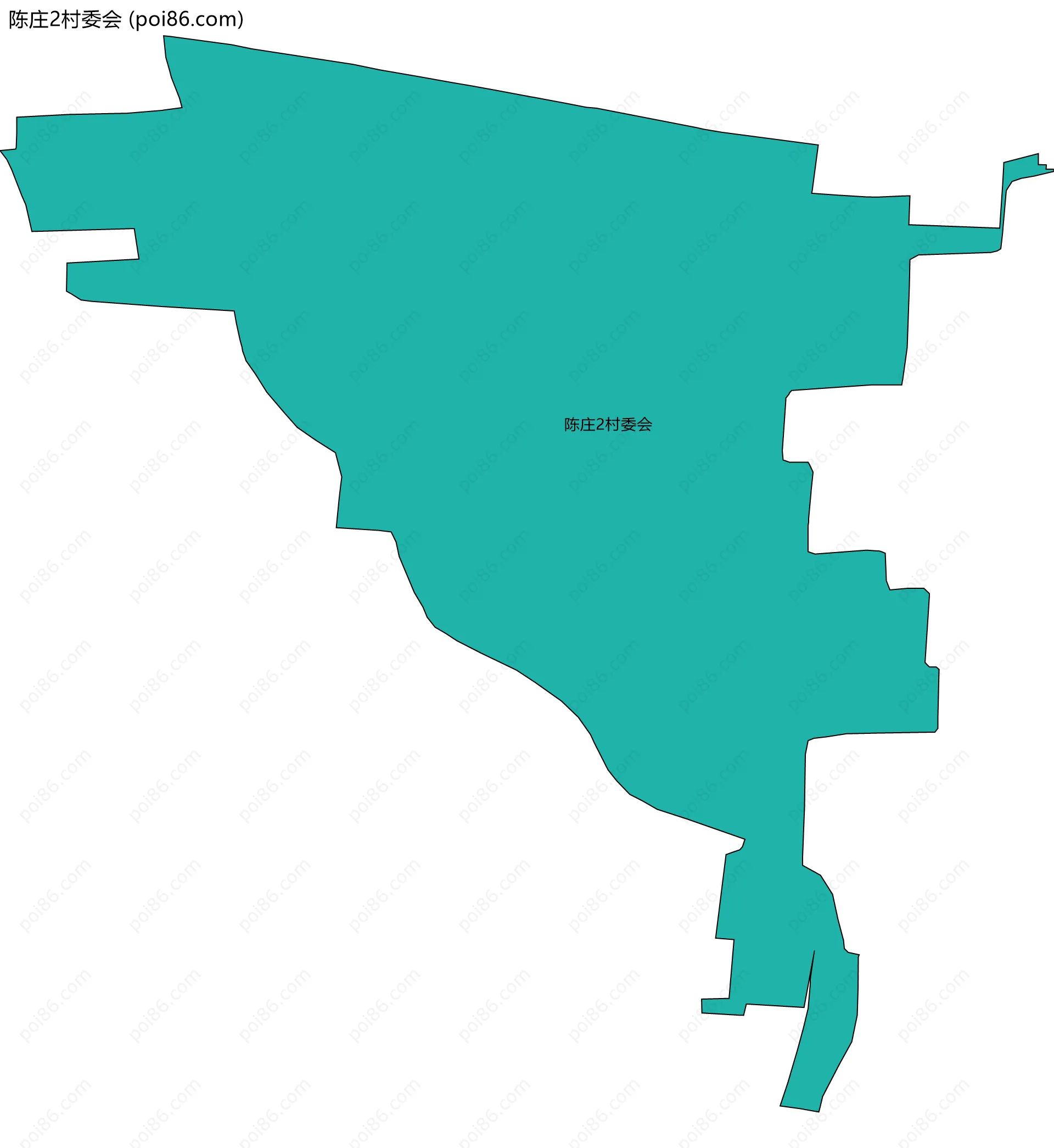 陈庄2村委会边界地图