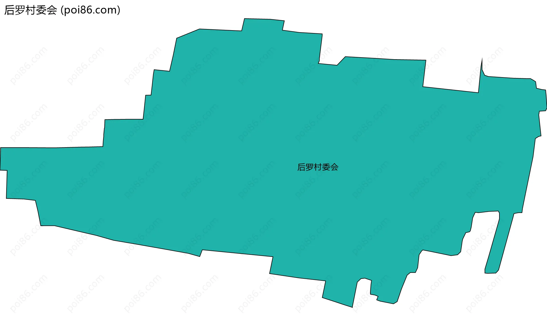 后罗村委会边界地图