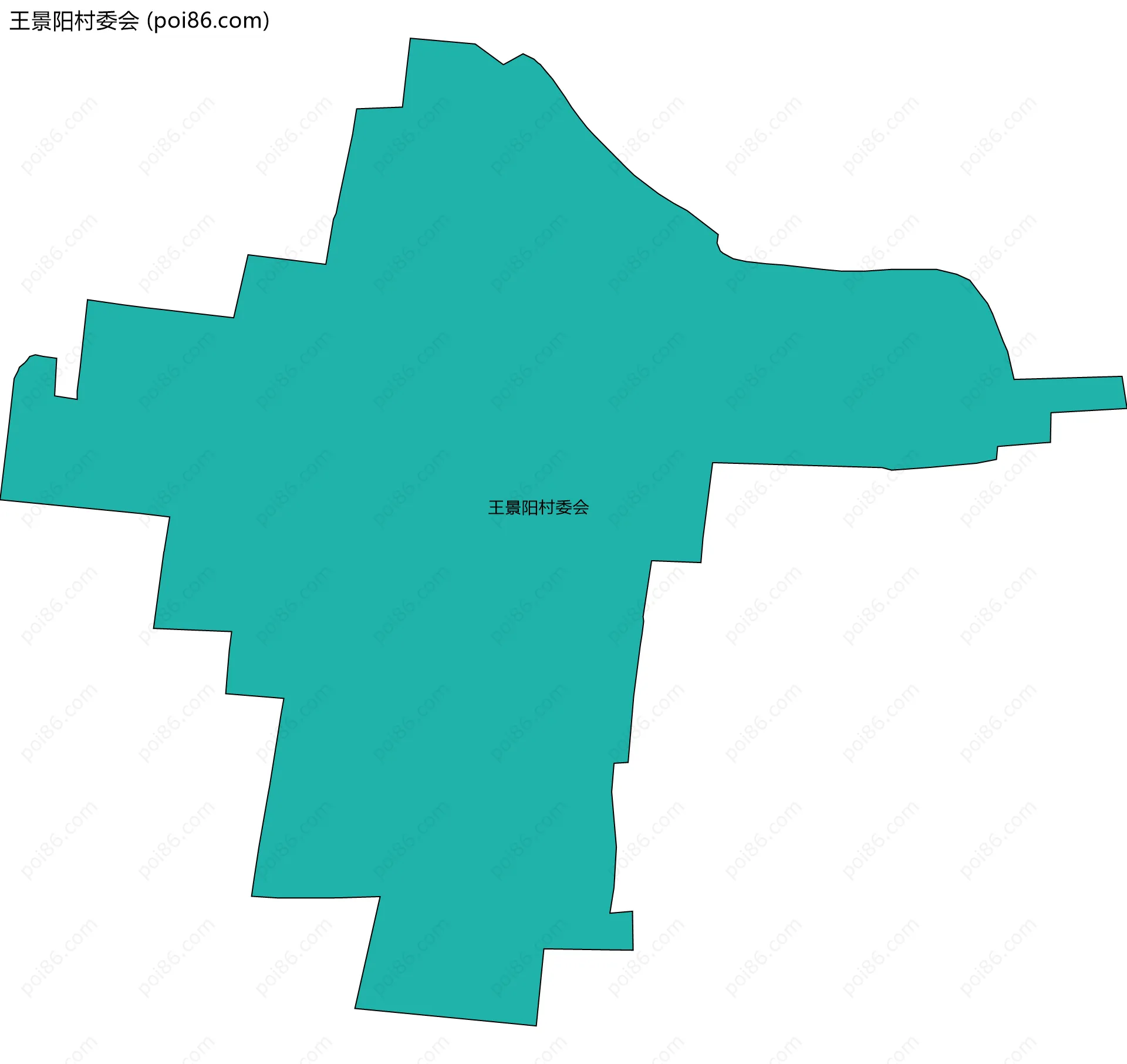 王景阳村委会边界地图