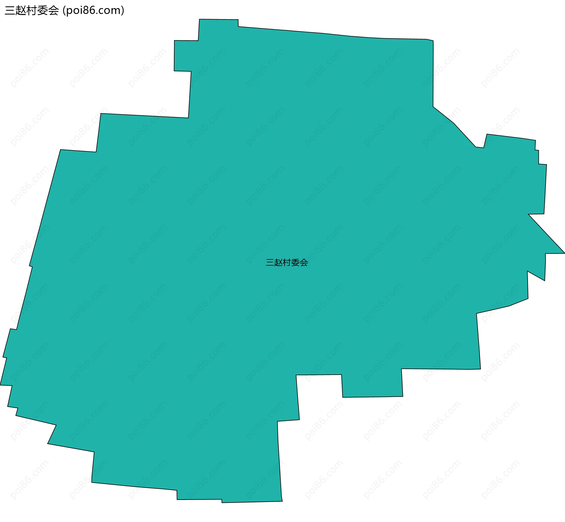 三赵村委会边界地图