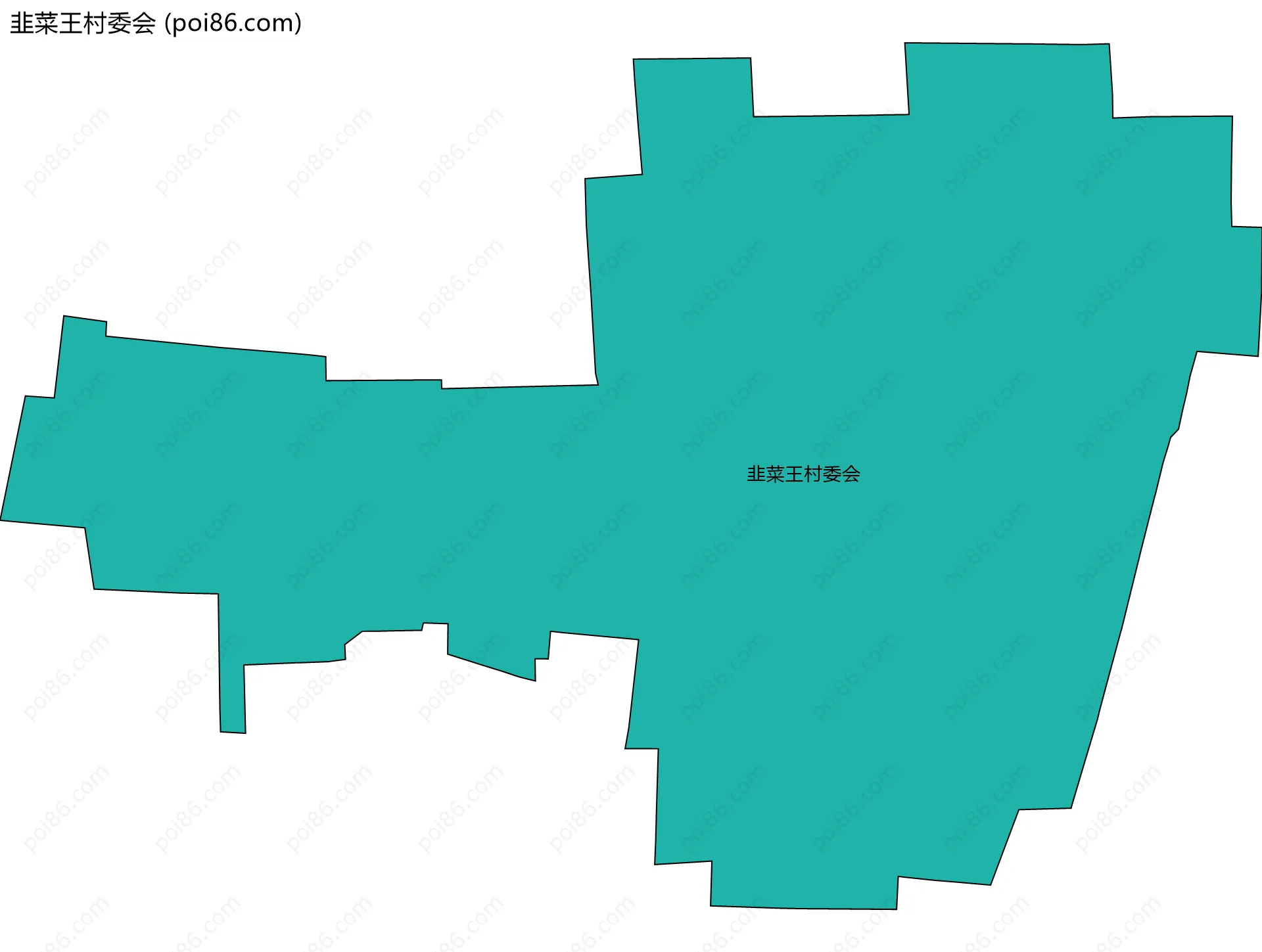 韭菜王村委会边界地图