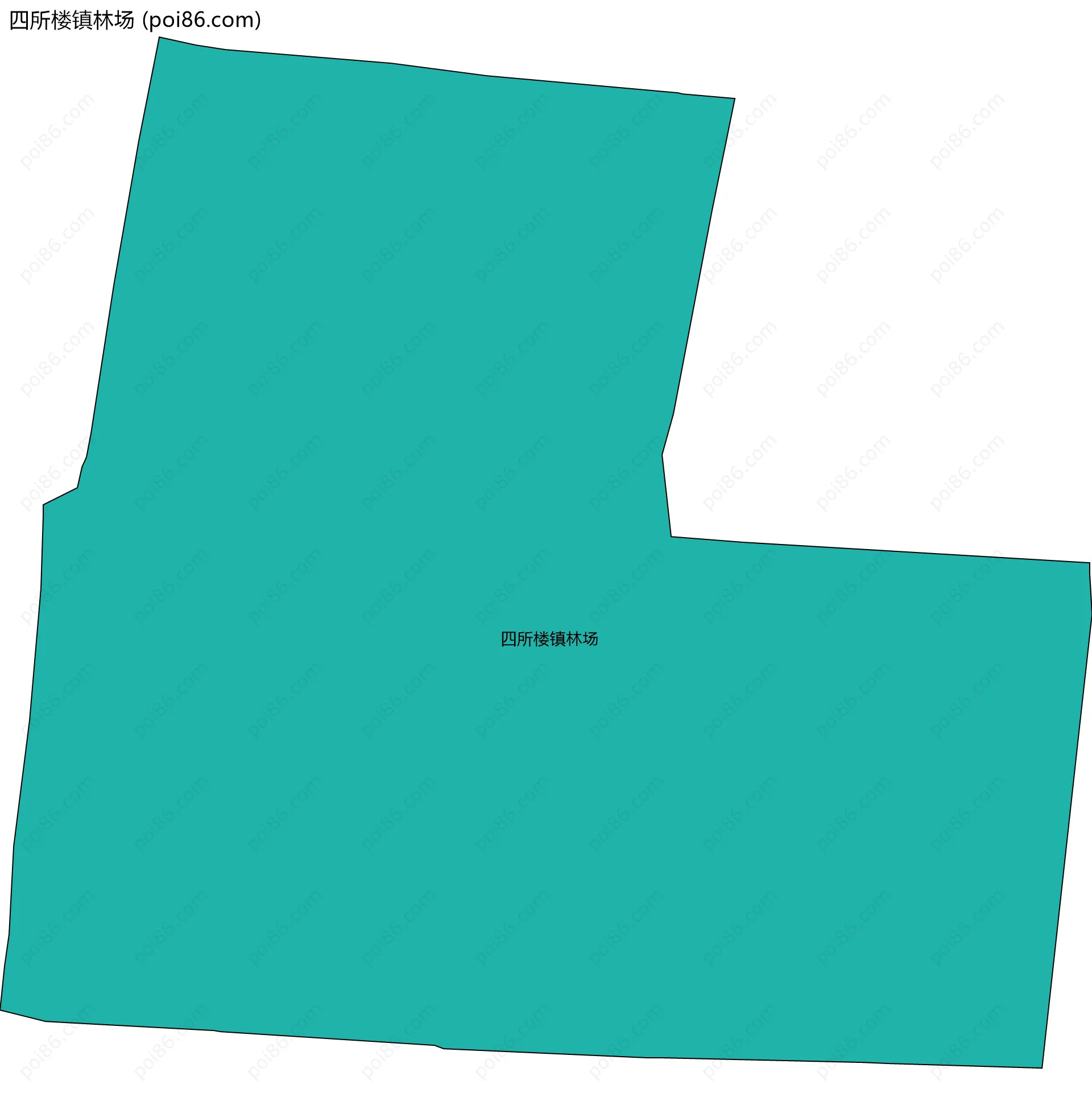 四所楼镇林场边界地图