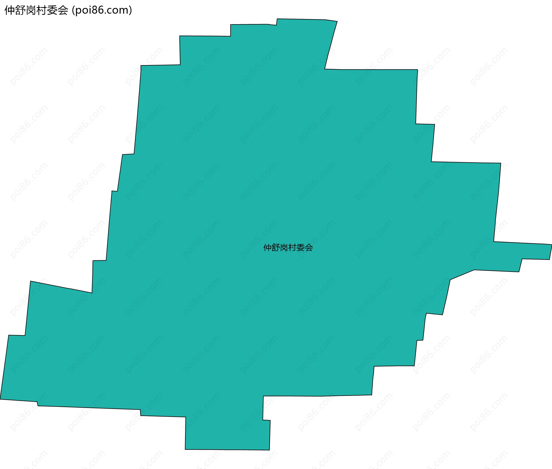 仲舒岗村委会边界地图