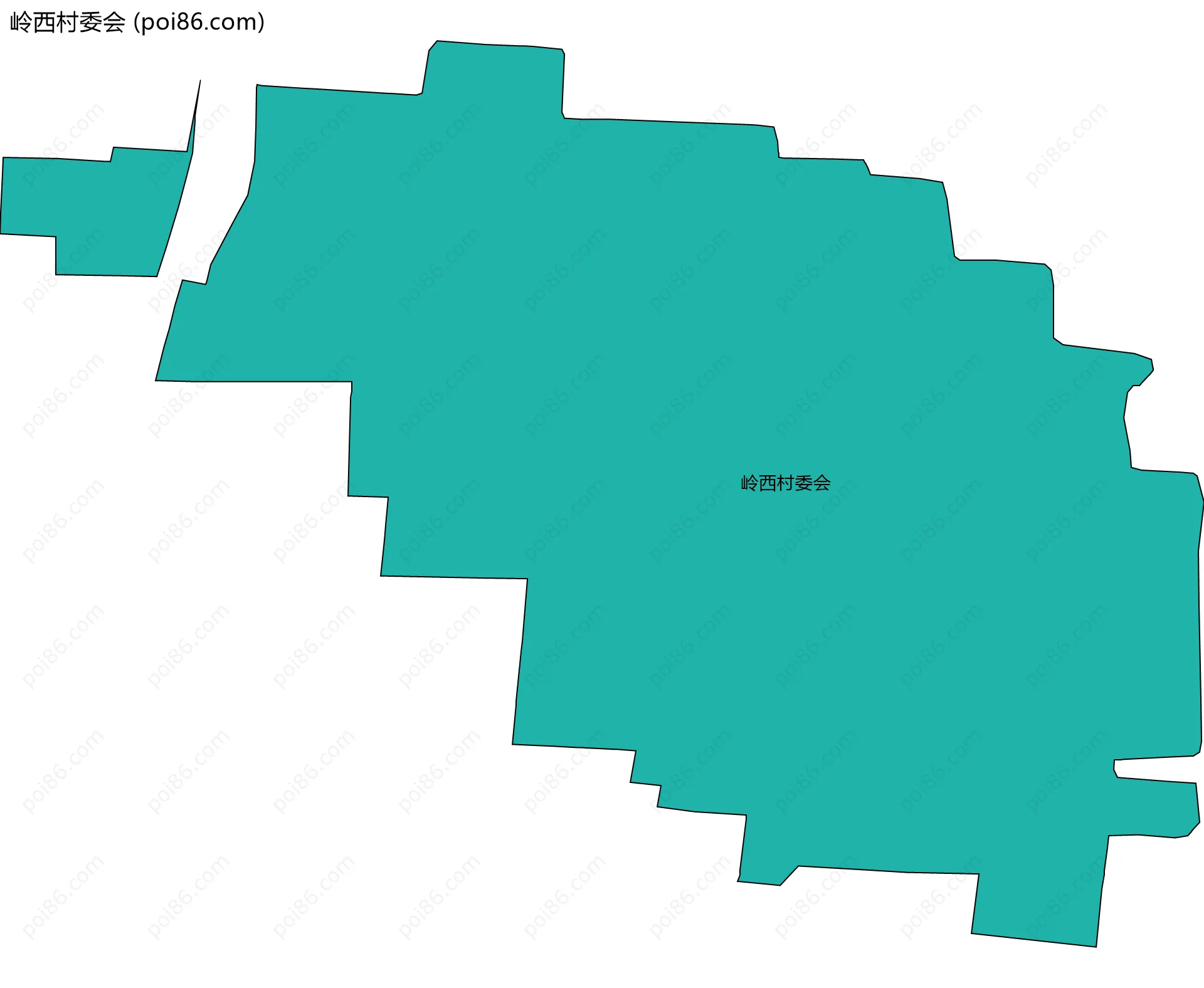 岭西村委会边界地图