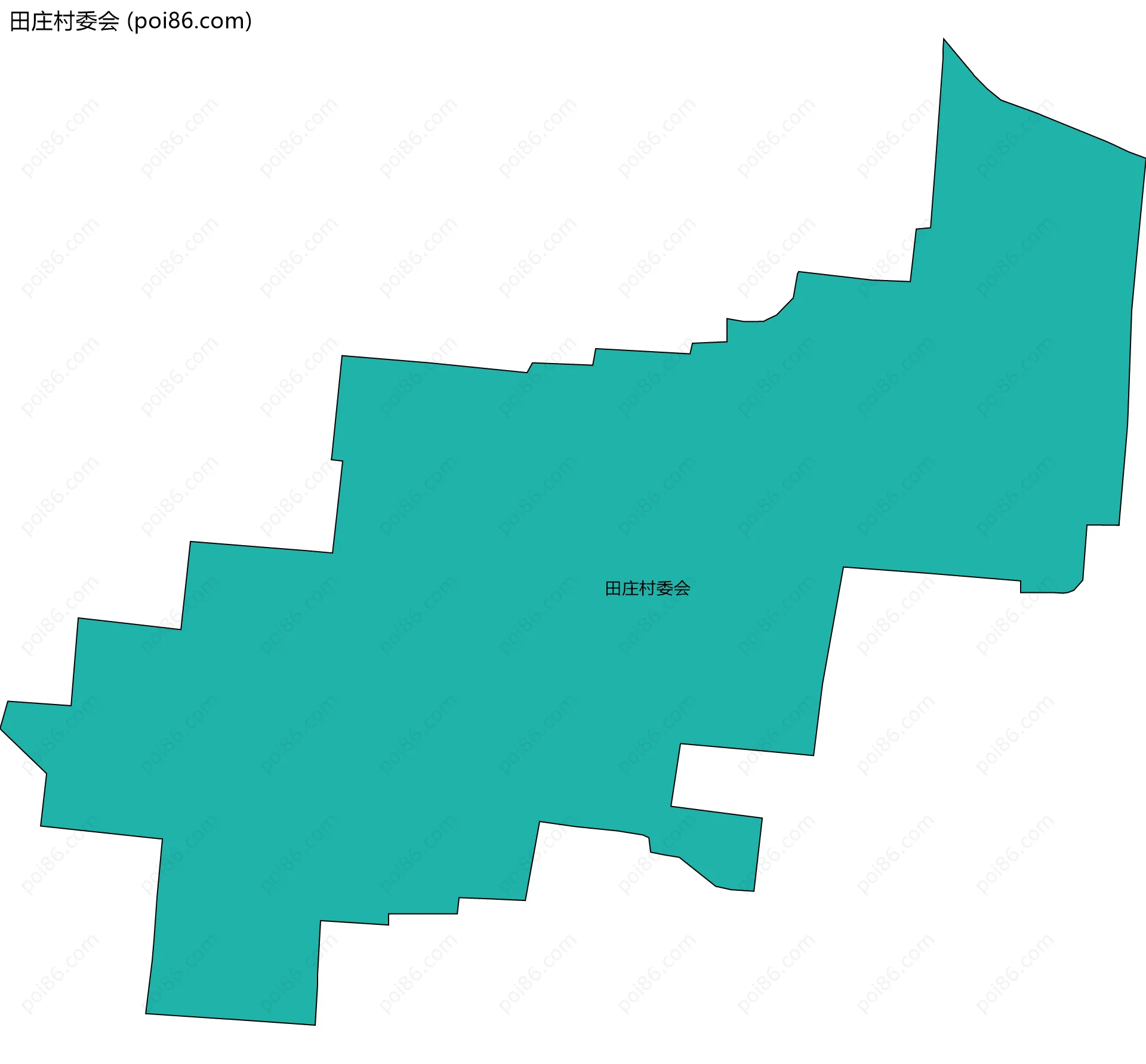 田庄村委会边界地图