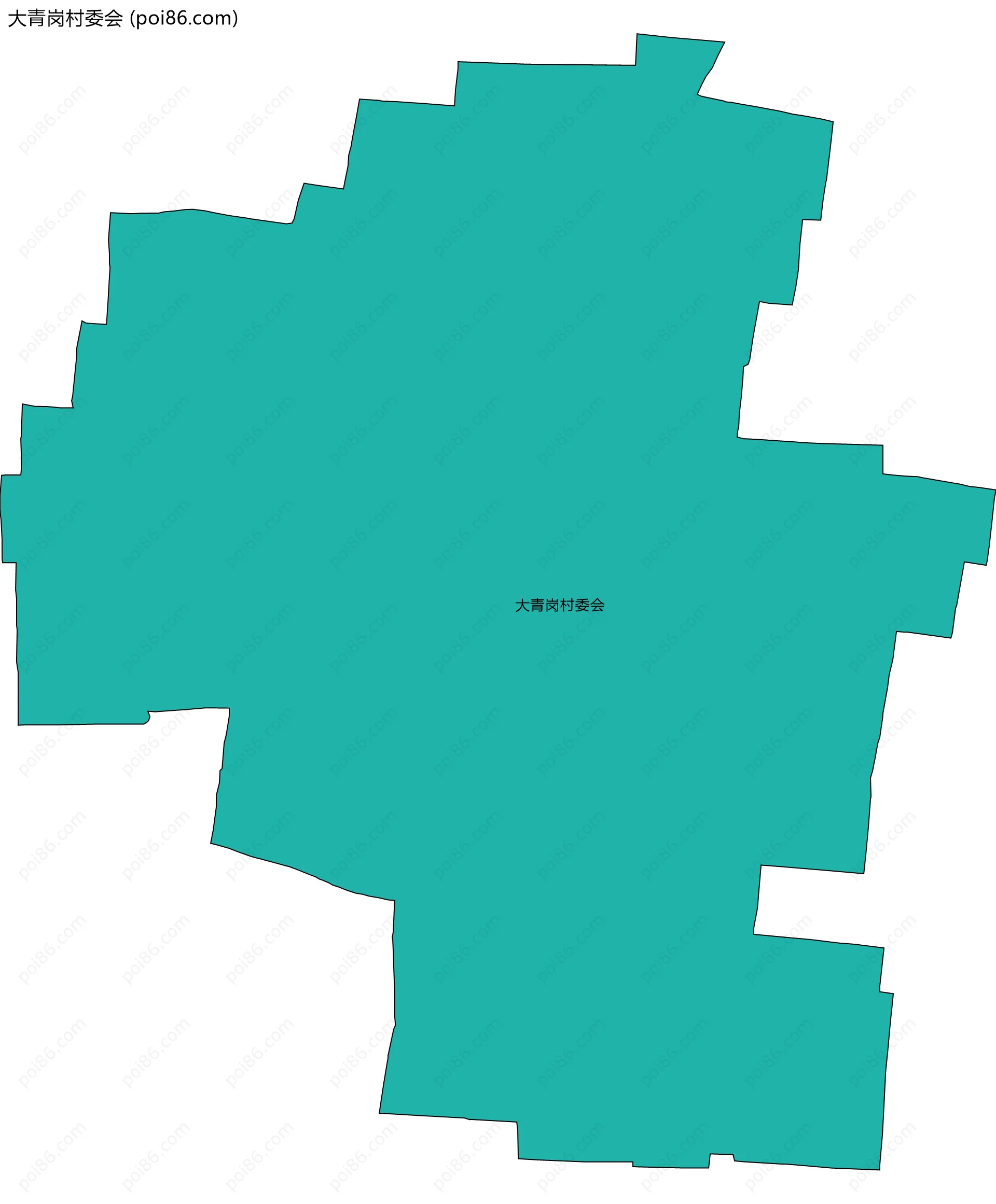 大青岗村委会边界地图