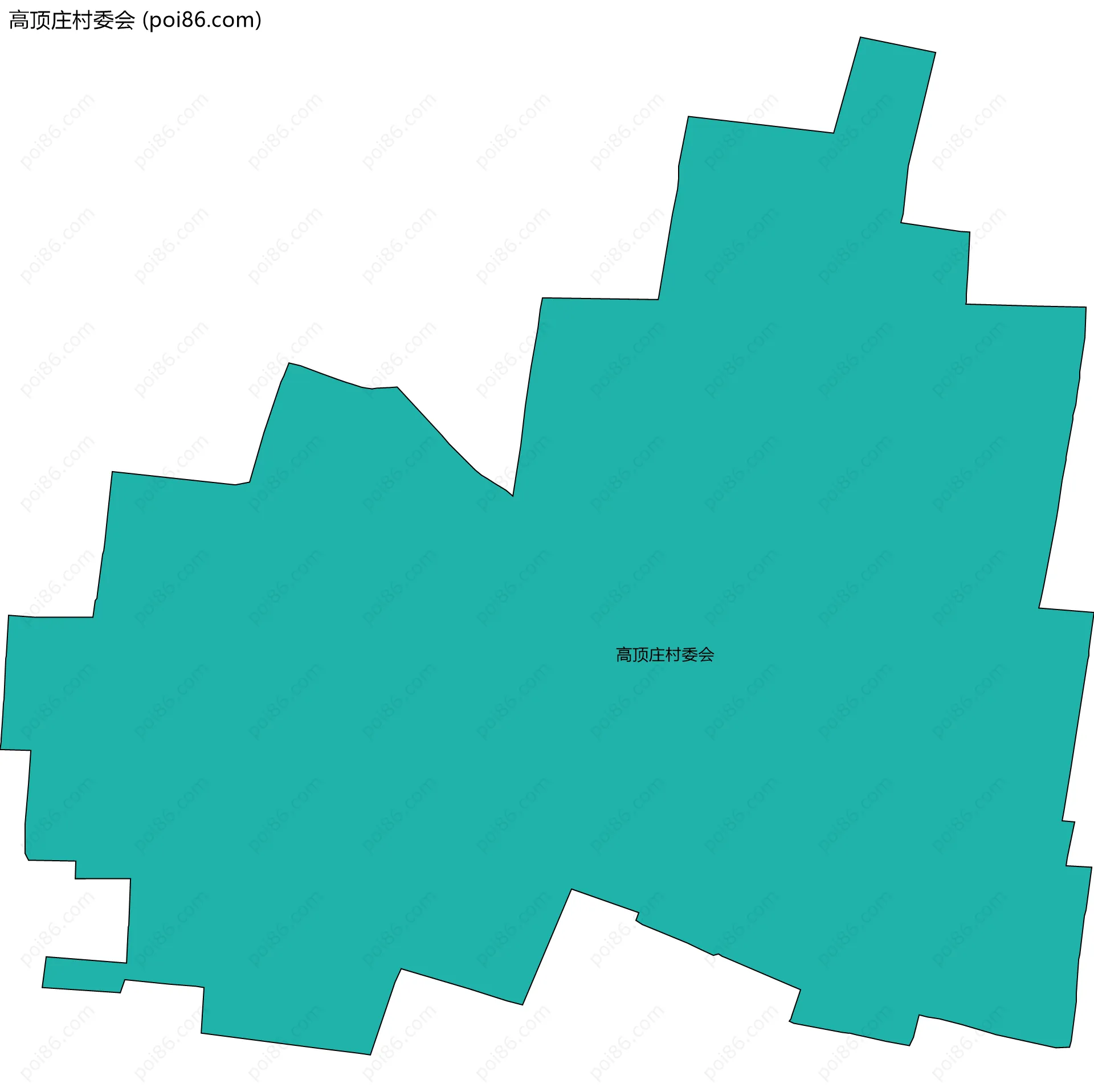 高顶庄村委会边界地图