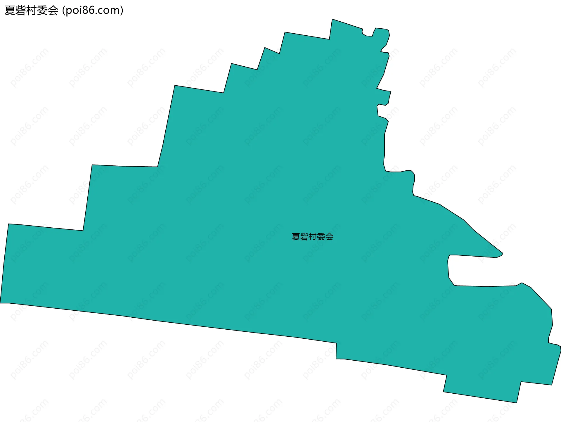 夏砦村委会边界地图